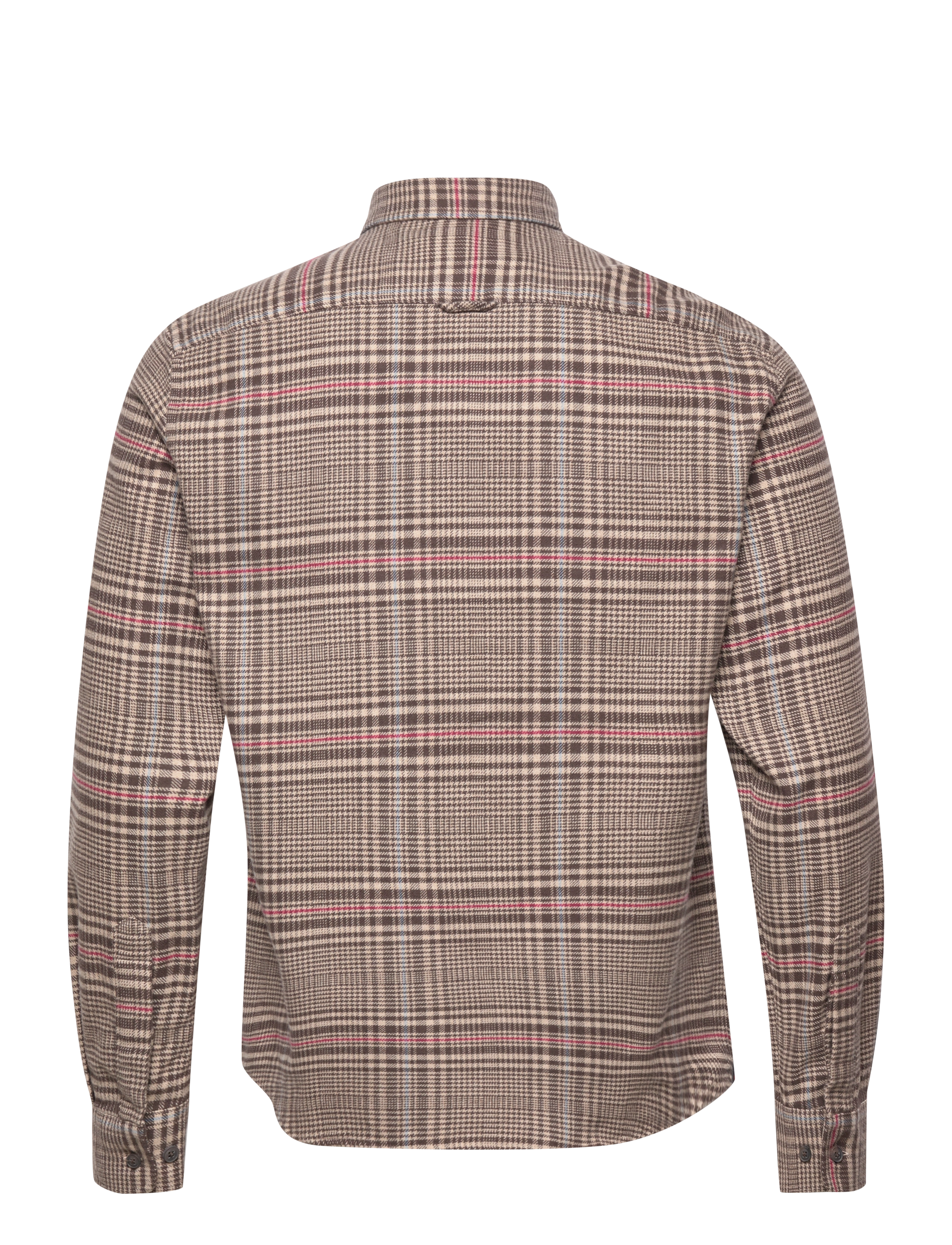 Morris - Multicheck Flannel Shirt BD - brown - 1