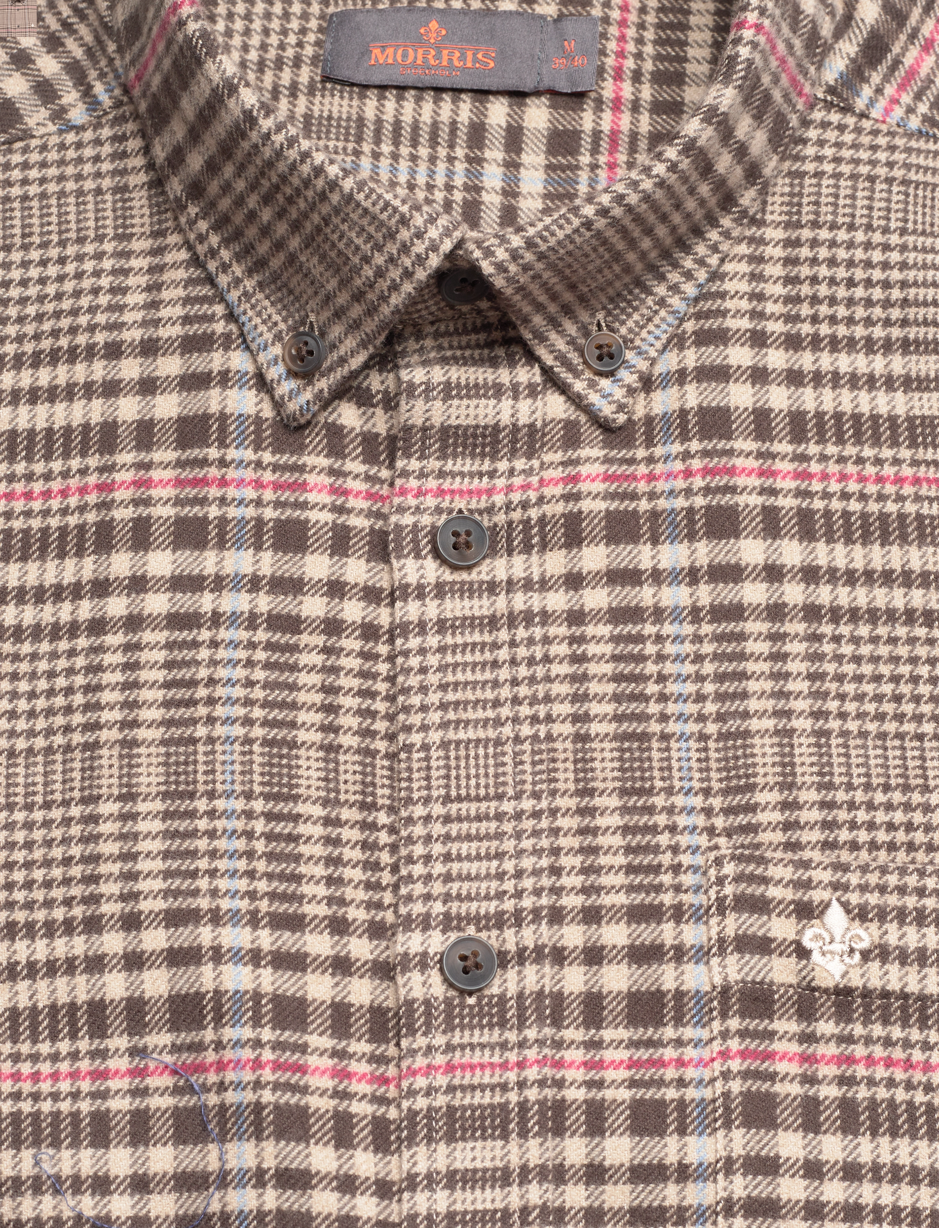 Morris - Multicheck Flannel Shirt BD - brown - 2