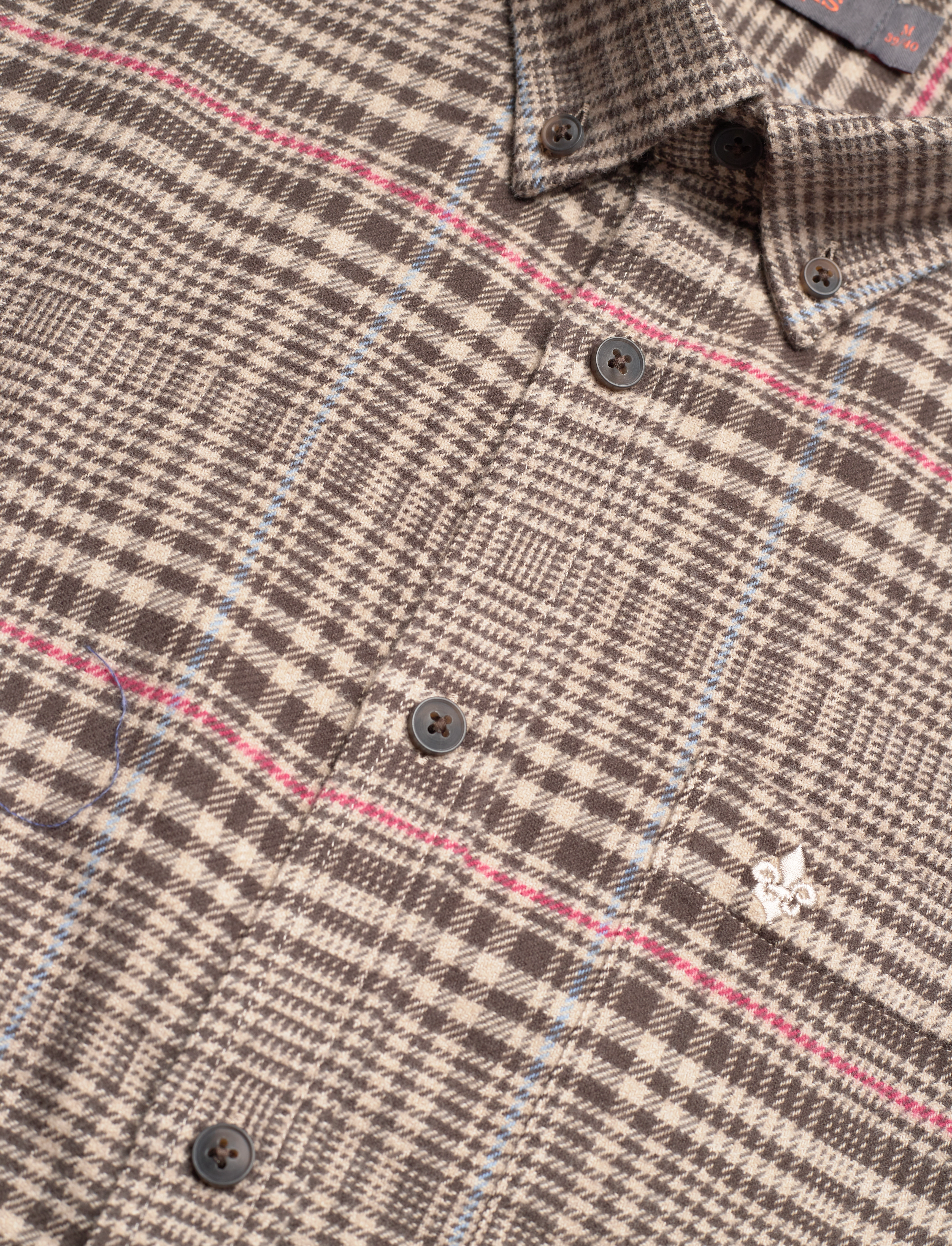 Morris - Multicheck Flannel Shirt BD - brown - 3