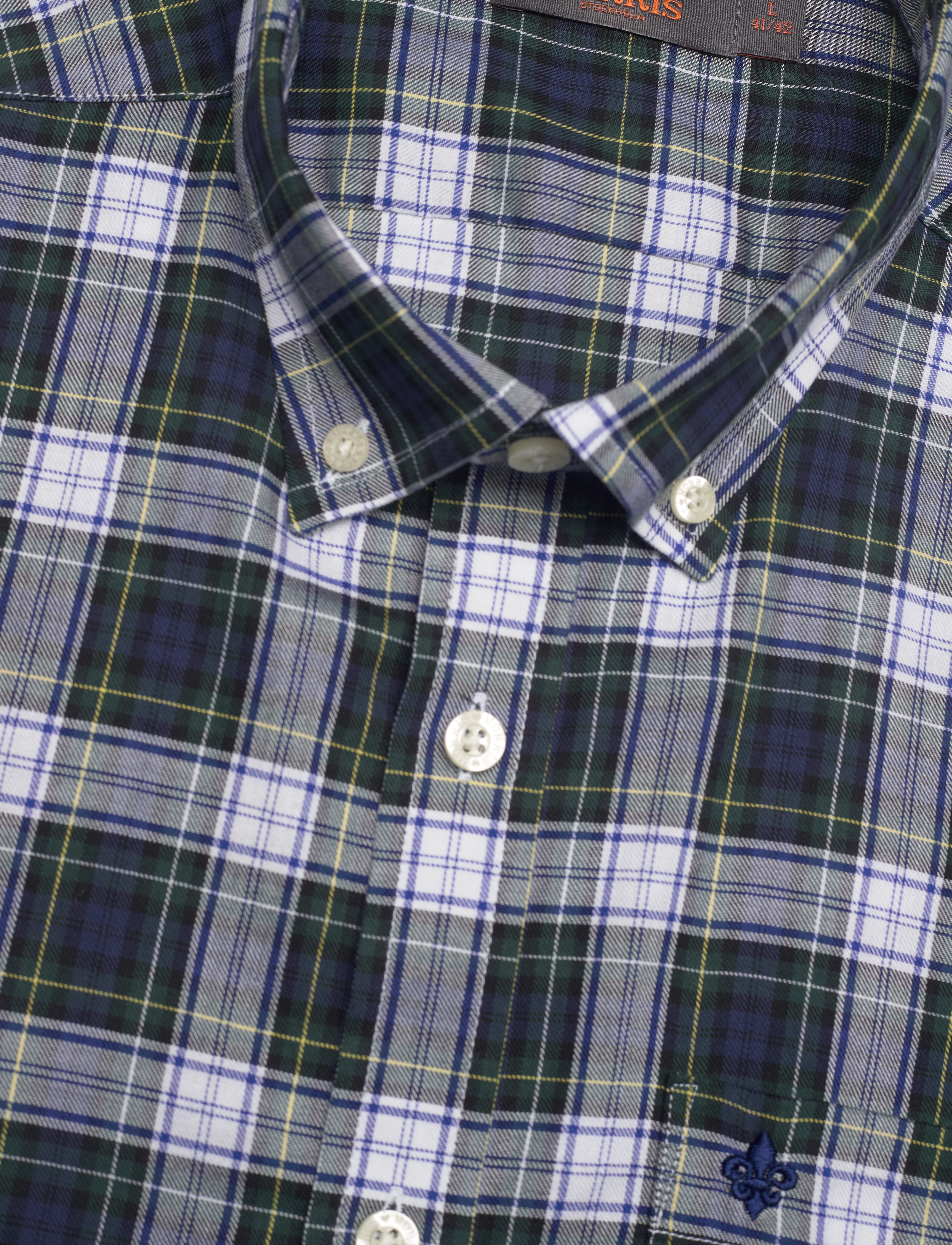 Morris - Tartan Twill Shirt BD - blue - 2