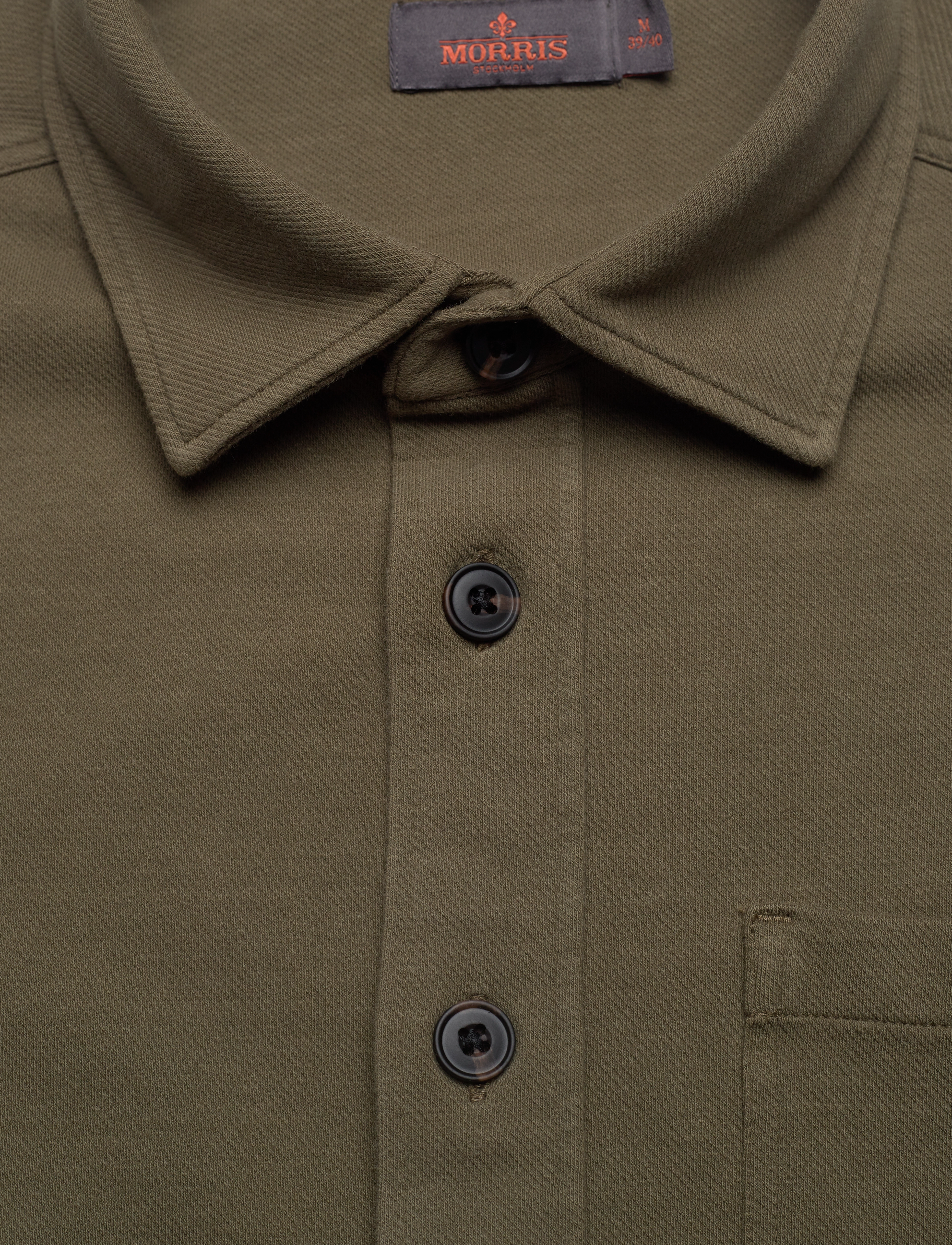 Morris - Jersey Overshirt - olive - 2
