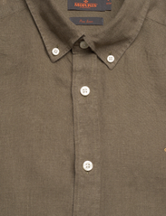 Morris - Douglas Linen BD Shirt - pellavakauluspaidat - olive - 2