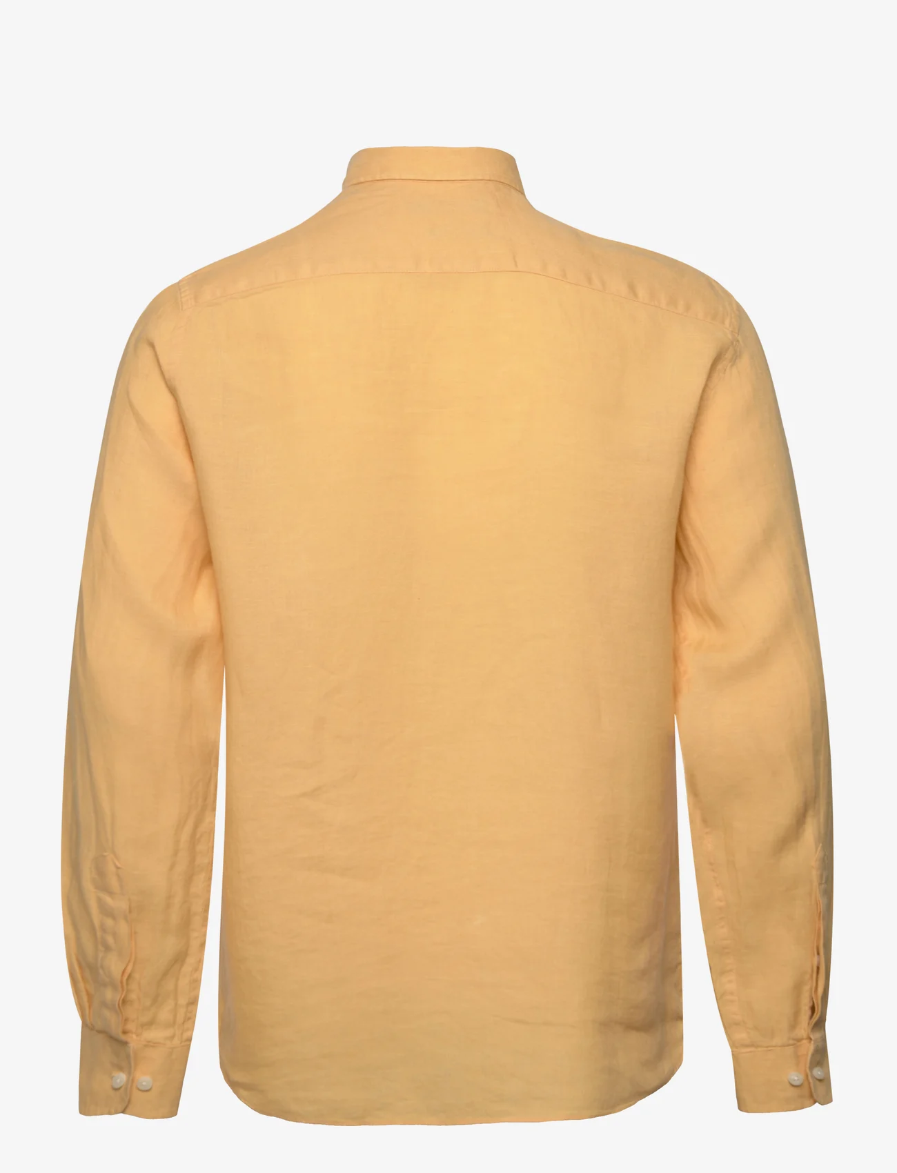 Morris - Douglas Linen BD Shirt - linneskjortor - yellow - 1