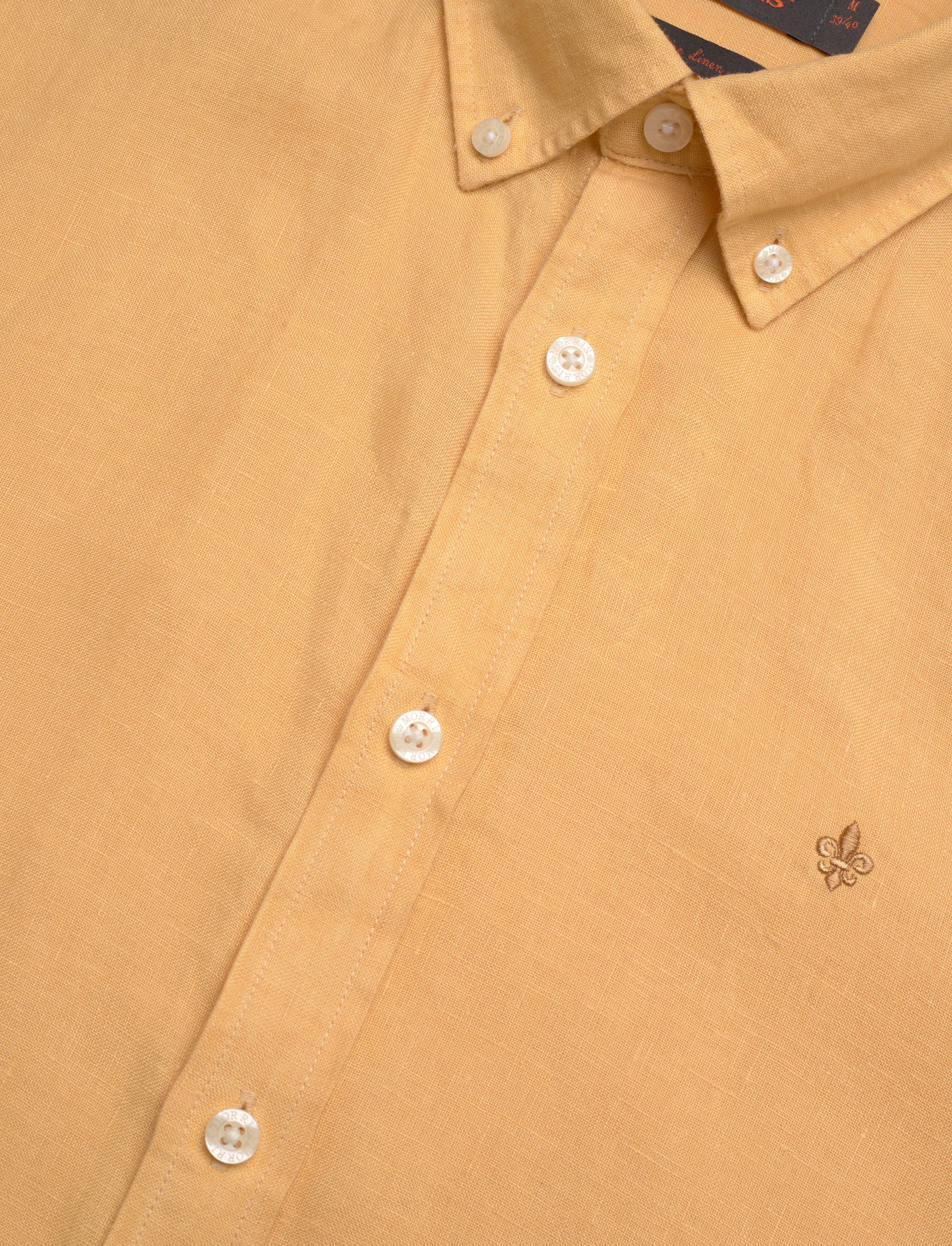 Morris - Douglas Linen BD Shirt - yellow - 3