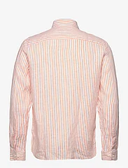 Morris - Douglas Linen Stripe BD Shirt - lina krekli - orange - 1