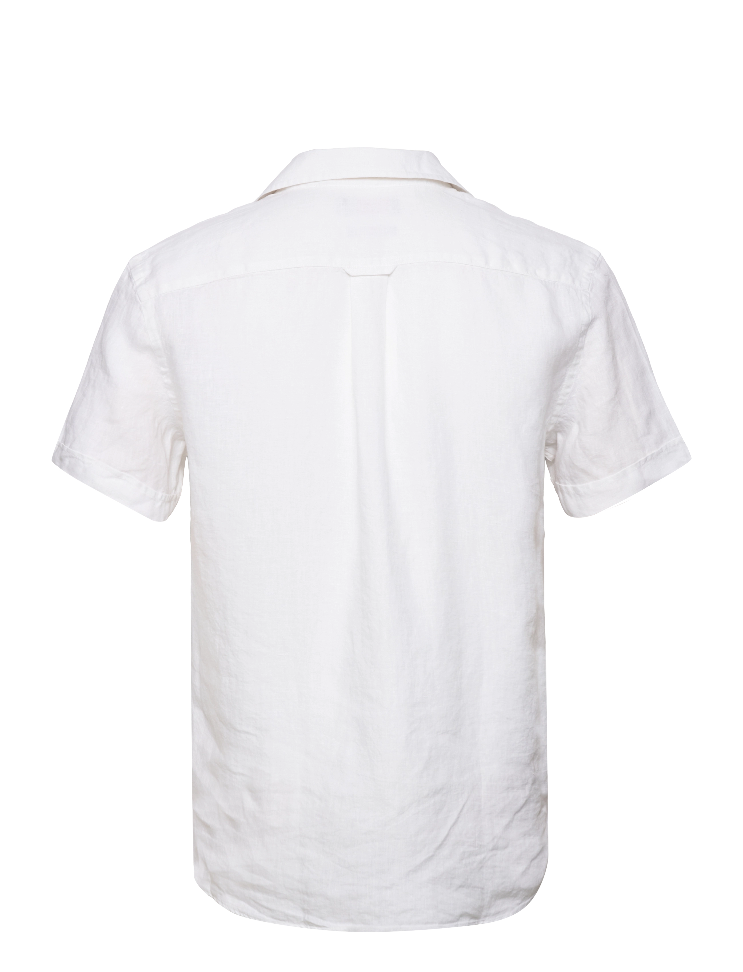 Morris - Short Sleeve Linen Shirt - white - 1