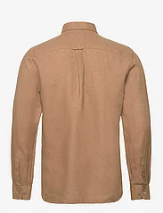 Morris - Safari Linen Shirt - linneskjortor - camel - 1