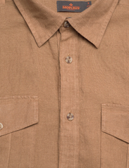 Morris - Safari Linen Shirt - linasest riidest särgid - camel - 2