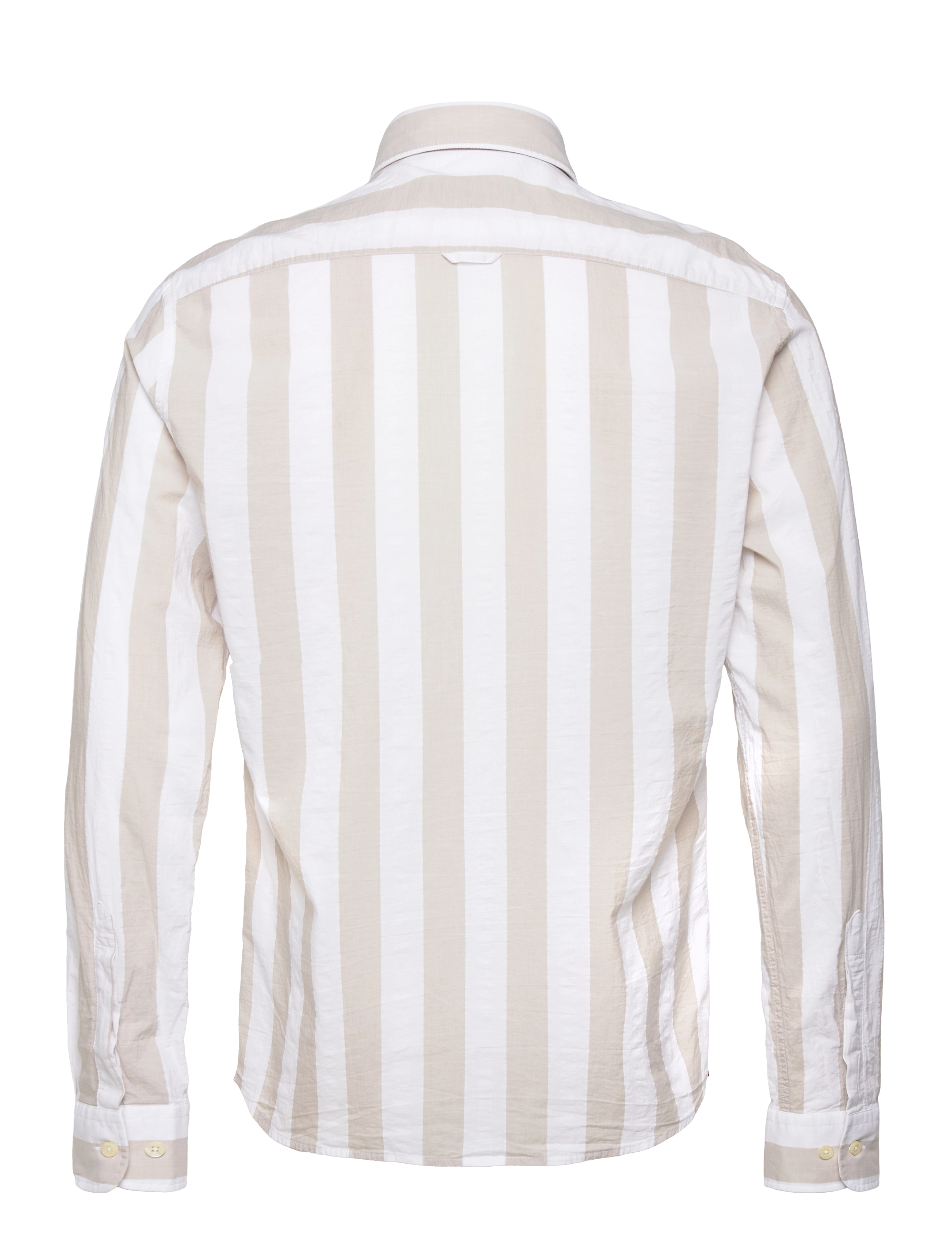 Morris - Block Stripe BD Shirt - khaki - 1