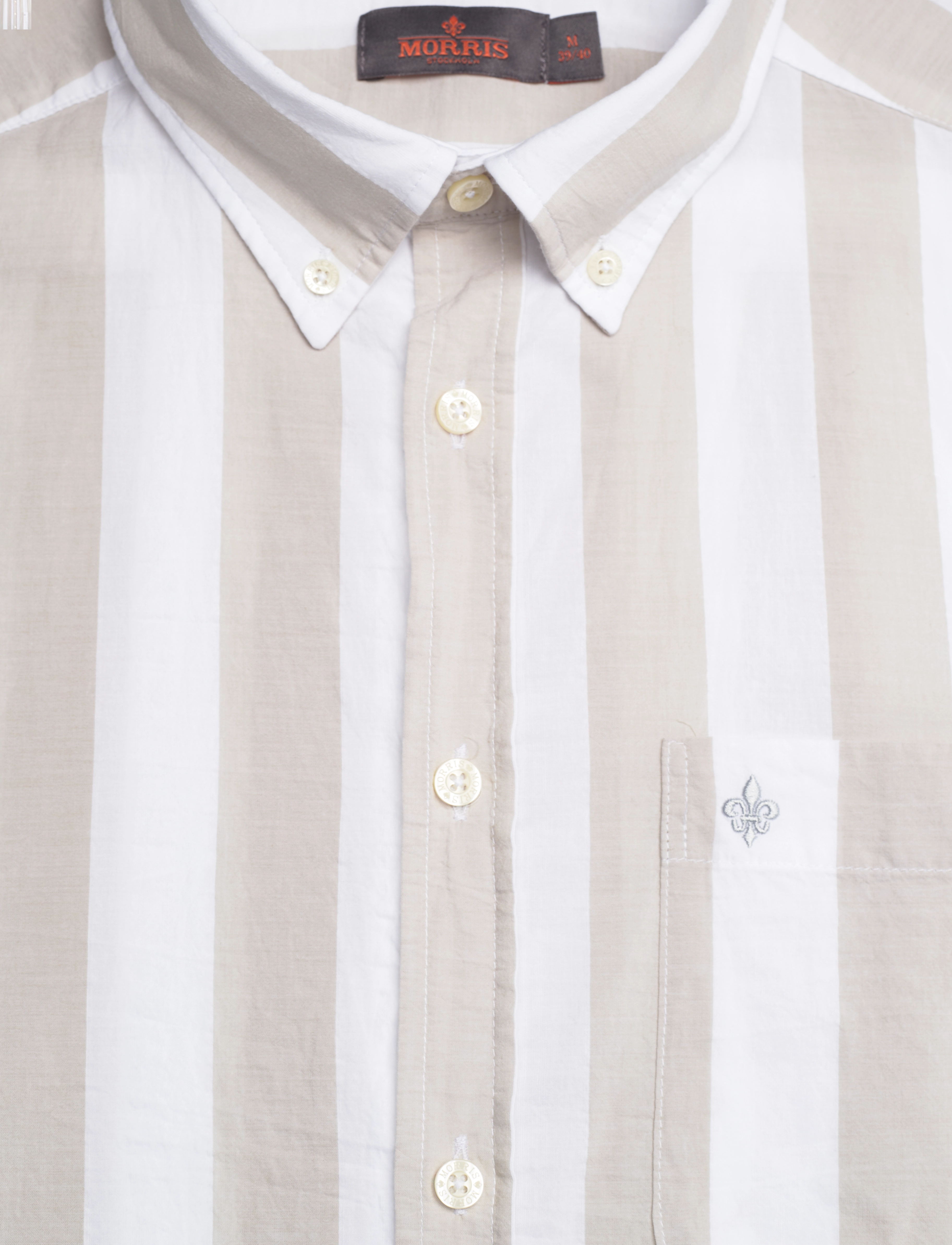Morris - Block Stripe BD Shirt - khaki - 2