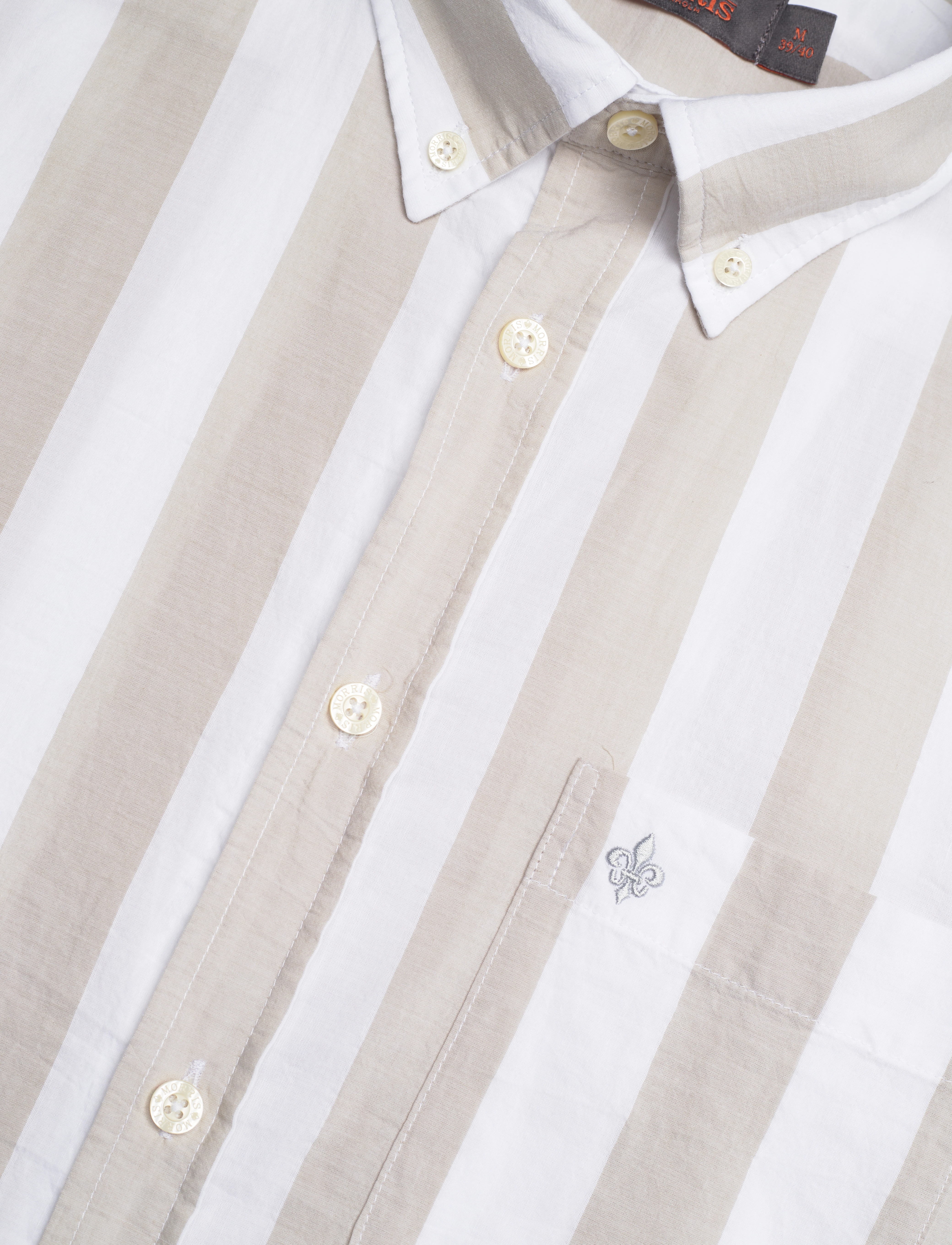 Morris - Block Stripe BD Shirt - khaki - 3