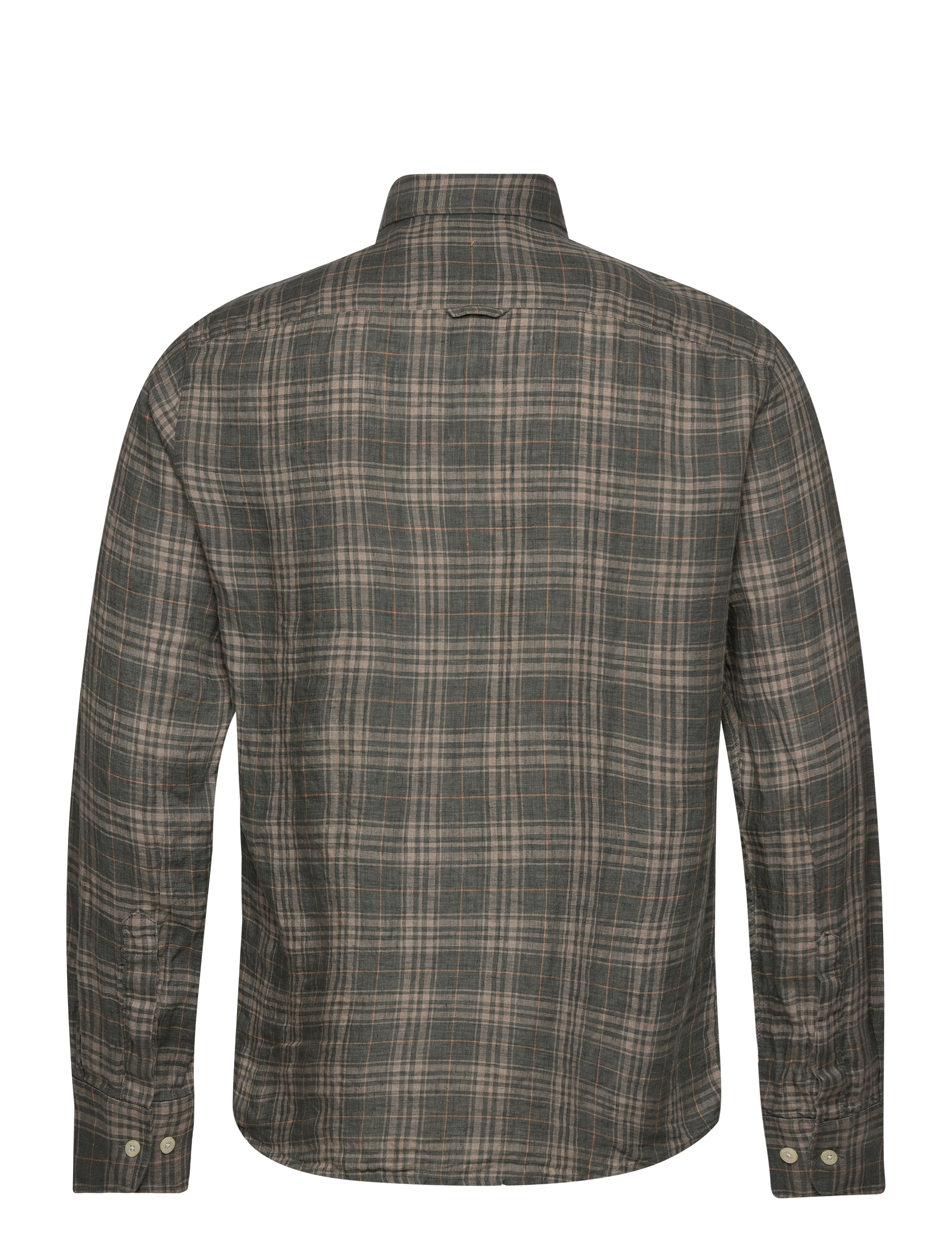 Morris - Linen Check BD Shirt - olive - 1