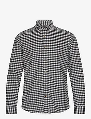 Morris - Flannel Check Shirt - ternede skjorter - grey - 0