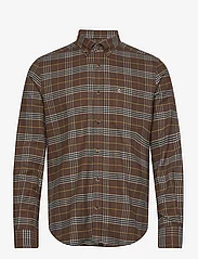 Morris - Flannel Big Check Shirt - koszule w kratkę - brown - 0