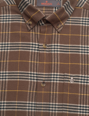 Morris - Flannel Big Check Shirt - checkered shirts - brown - 2