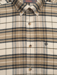 Morris - Flannel Big Check Shirt - ternede skjorter - off white - 2