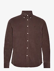 Morris - Douglas Cord Shirt - velvetiniai marškiniai - brown - 0