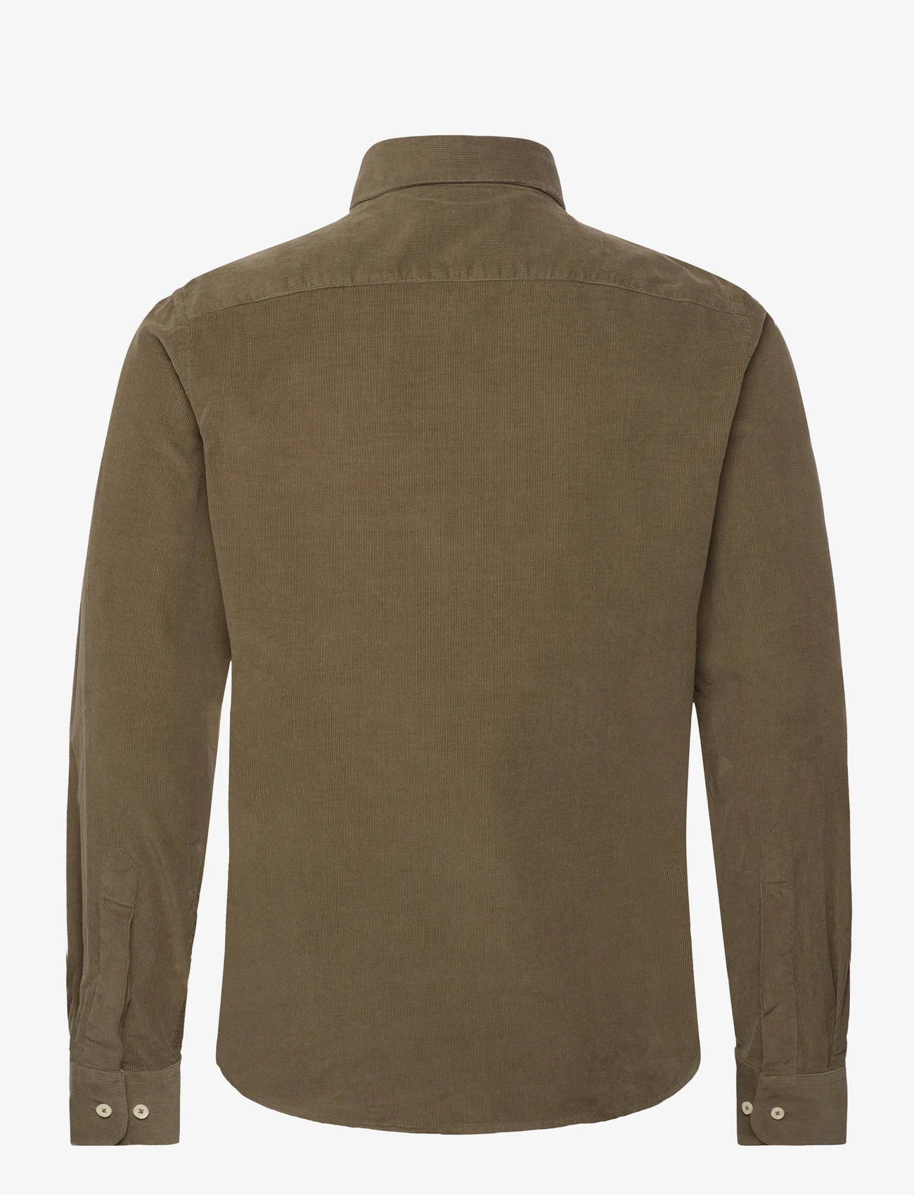 Morris - Douglas Cord Shirt - velvet särgid - olive - 1