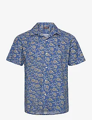 Morris - Printed Short Sleeve Shirt - kurzarmhemden - blue - 0