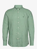 Douglas Linen Shirt-Classic Fit - GREEN