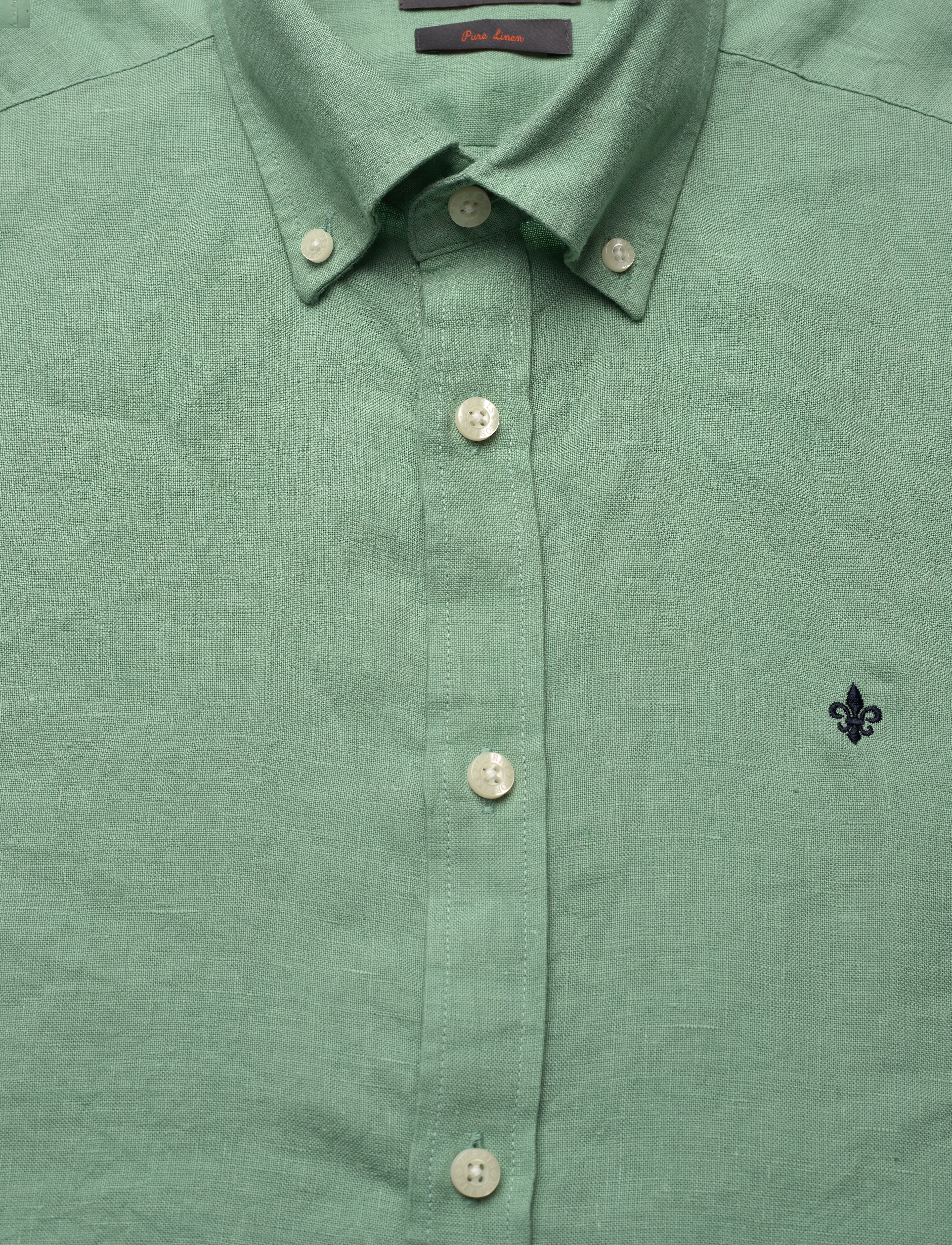 Morris - Douglas Linen Shirt-Classic Fit - green - 2