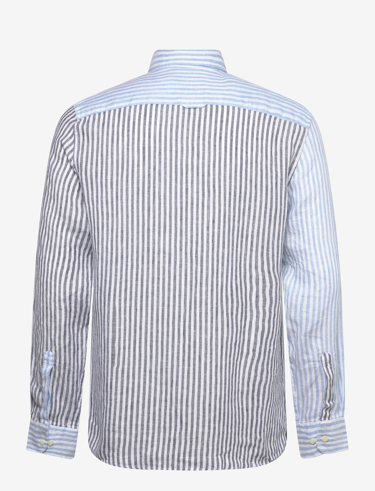 Morris - Douglas Linen Mix Shirt-Classic Fit - strīpaini krekli - blue - 1