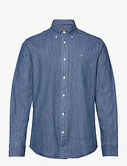 Morris - Morris Denim Shirt - Classic Fit - basic shirts - old blue - 0