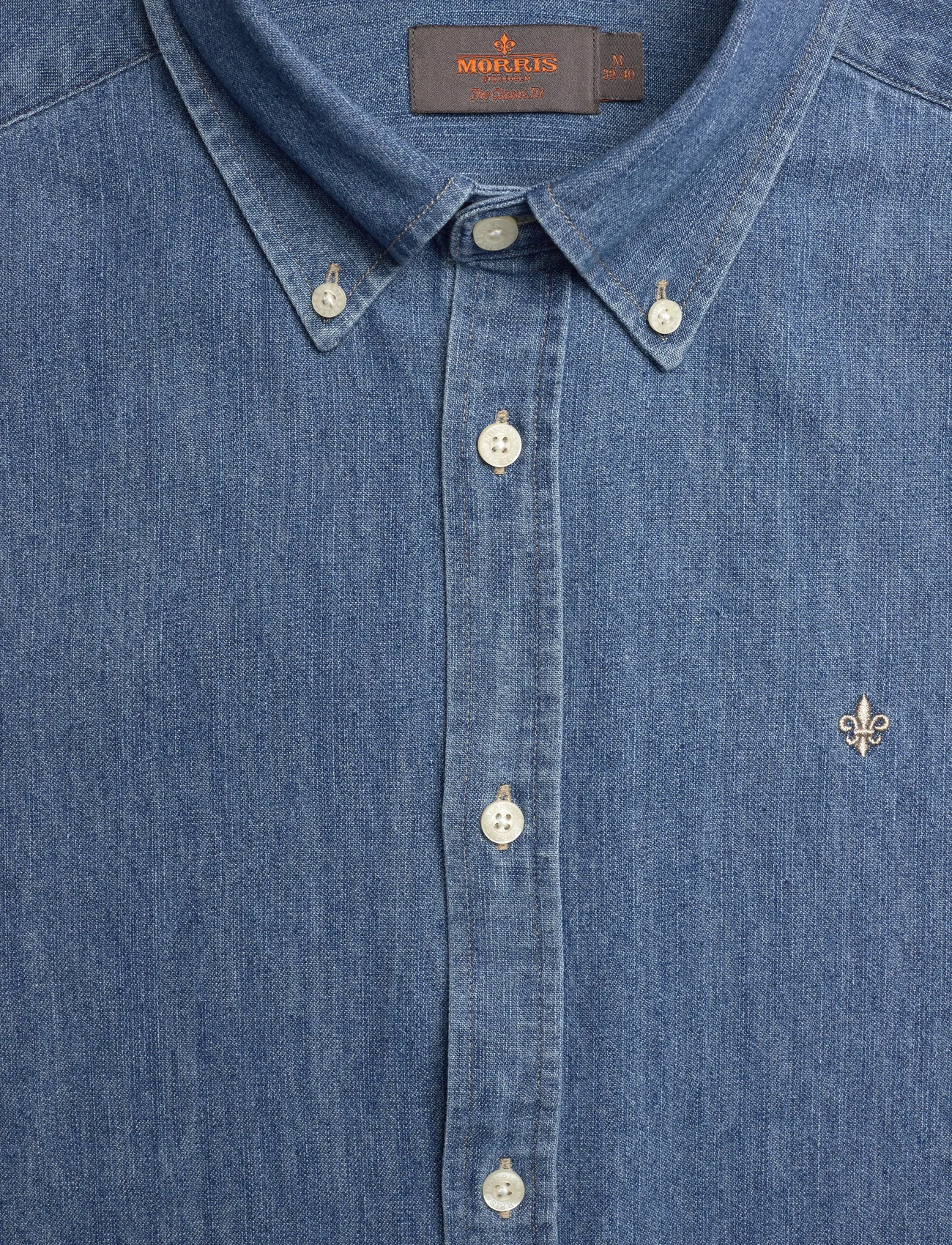 Morris - Morris Denim Shirt - Classic Fit - basic skjorter - old blue - 2