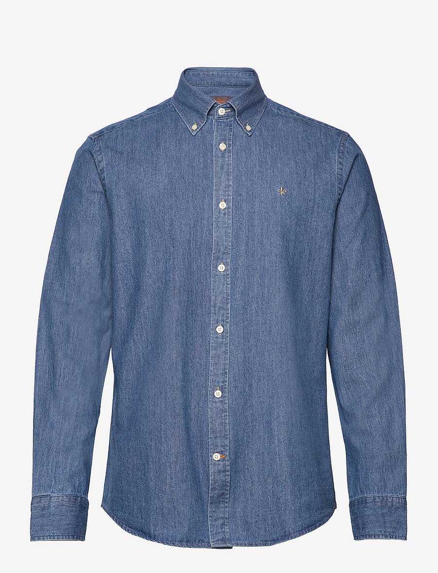 Morris - Morris Denim Shirt - Classic Fit - jeanshemden - old blue - 0