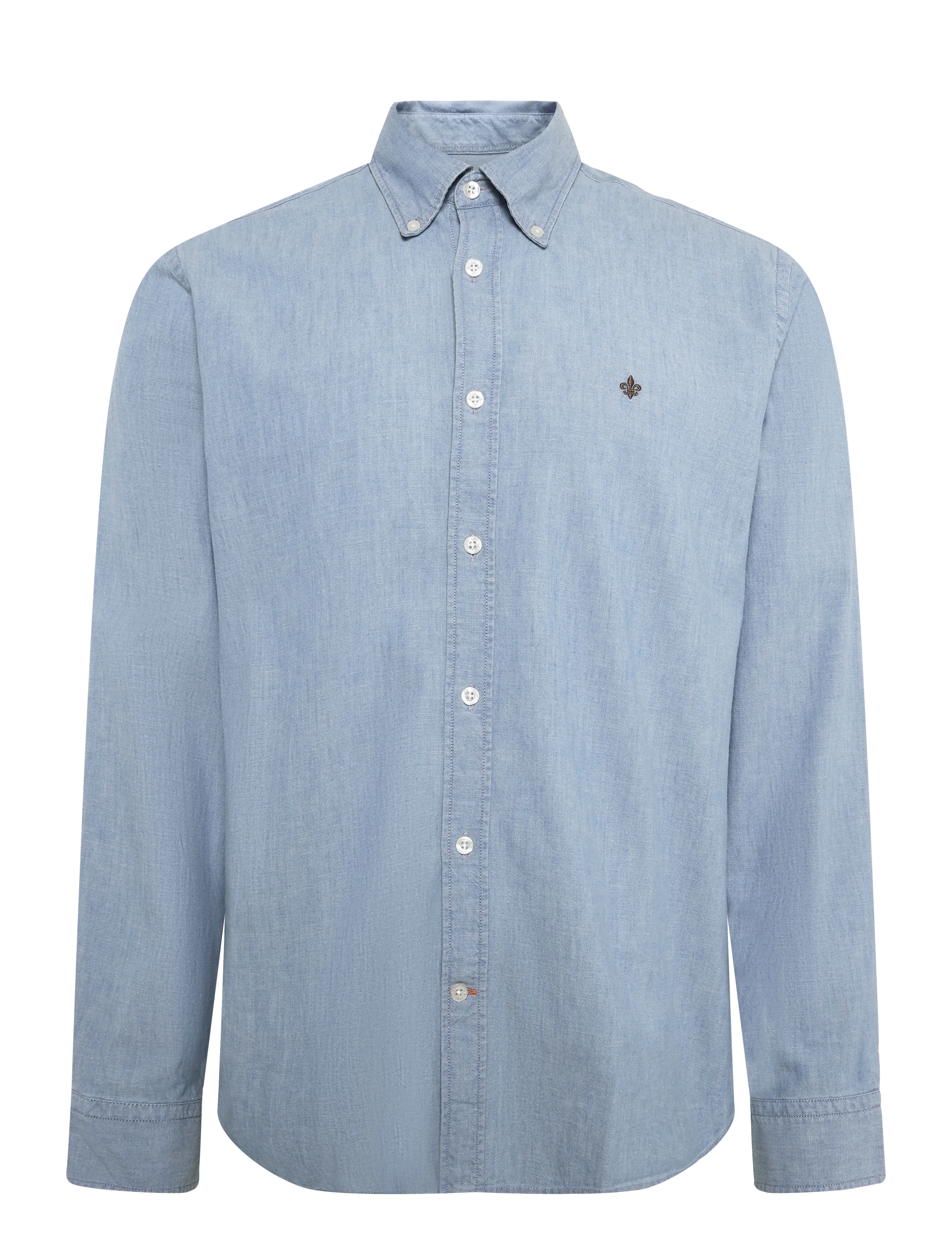 Morris - Morris Chambray Shirt - Slim Fit - vabaajasärgid - blue - 1