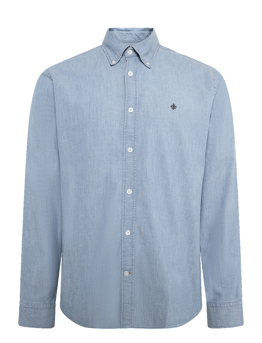 Morris - Morris Chambray Shirt - Slim Fit - vabaajasärgid - blue - 1