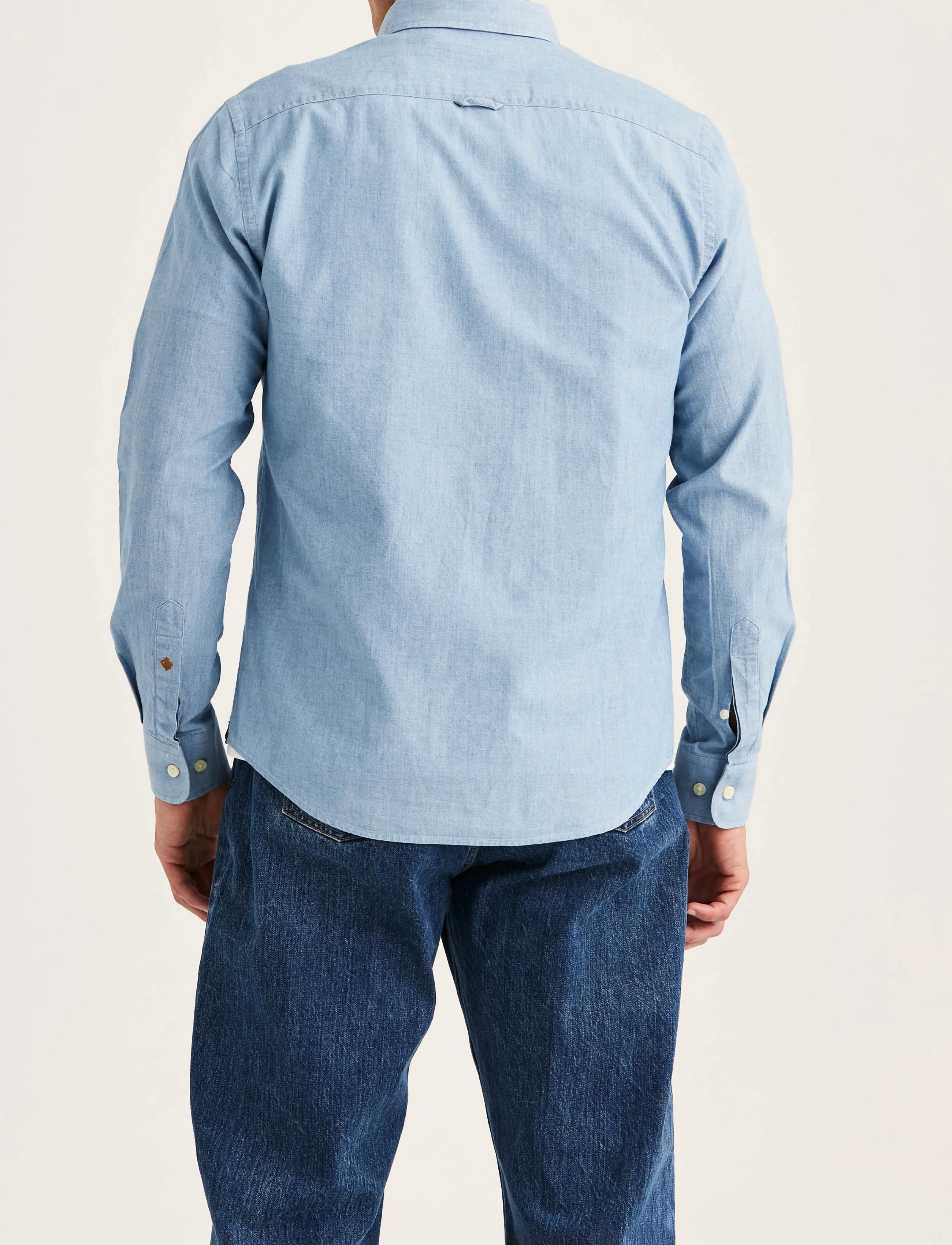 Morris - Morris Chambray Shirt - Slim Fit - vabaajasärgid - blue - 4