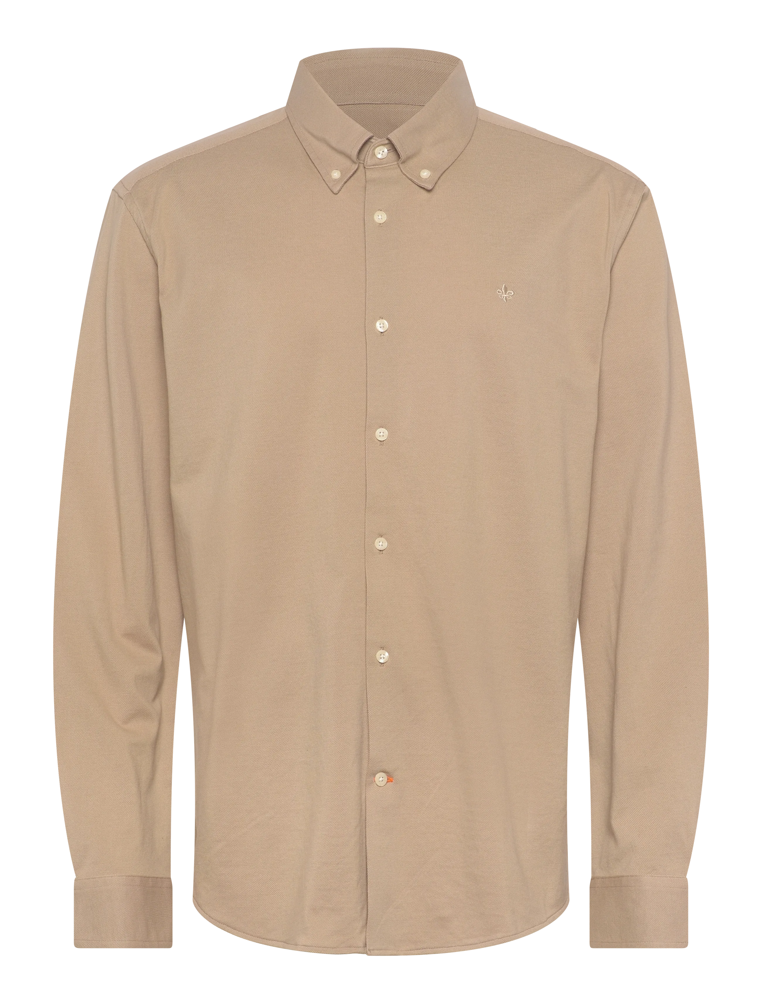Morris Eddie Pique Shirt - Slim Fit - Kauluspaidat - KHAKI / beige