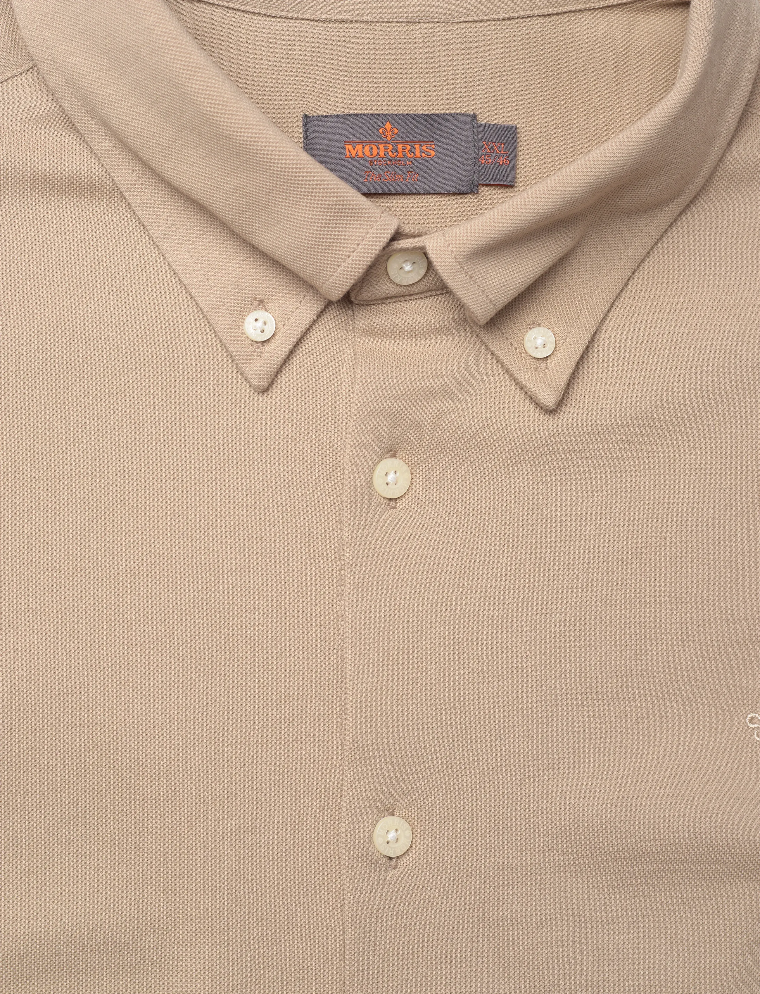 Morris - Eddie Pique Shirt - Slim Fit - oxfordi särgid - khaki - 5