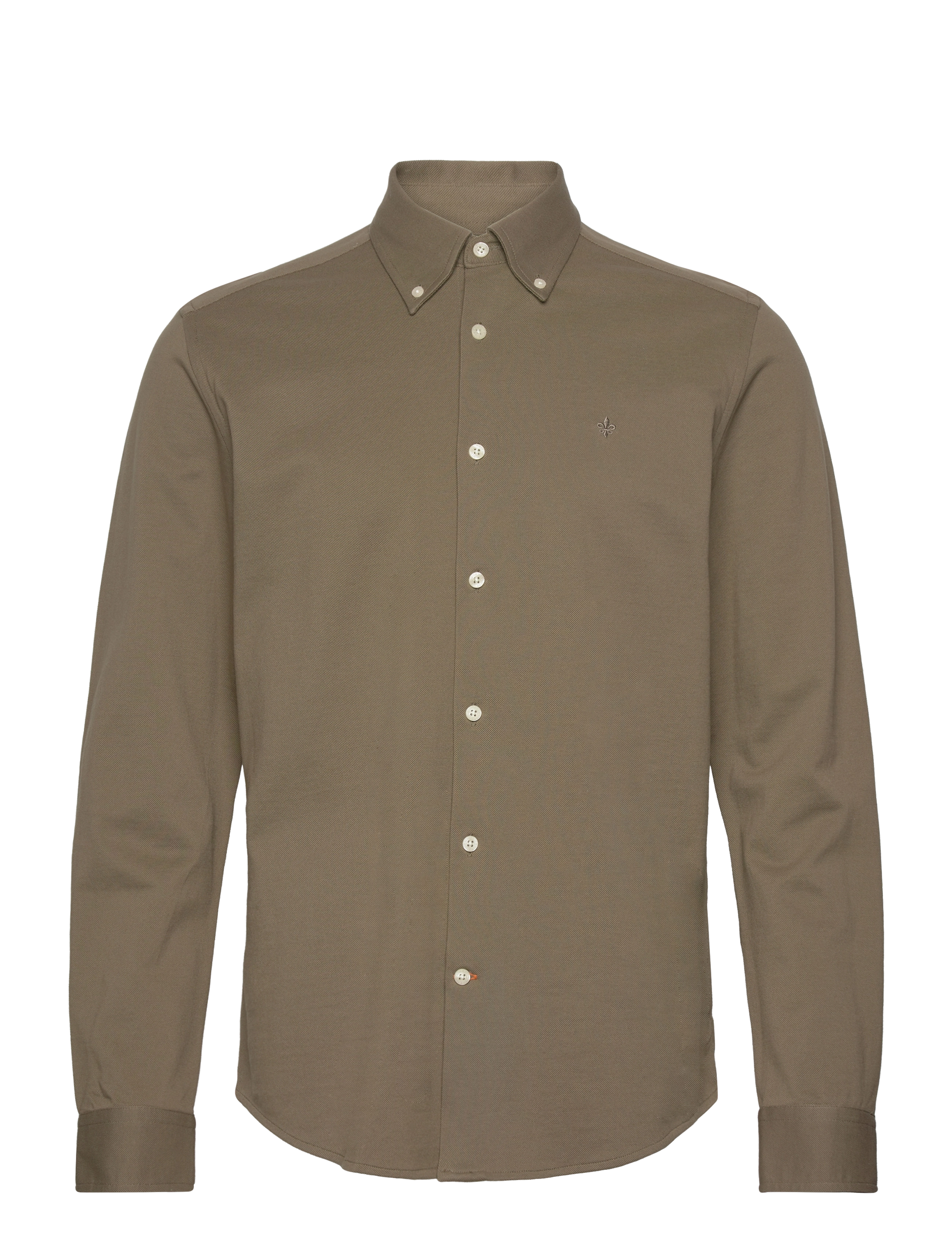 Morris Eddie Pique Shirt - Slim Fit - Skjorter - OLIVE / green