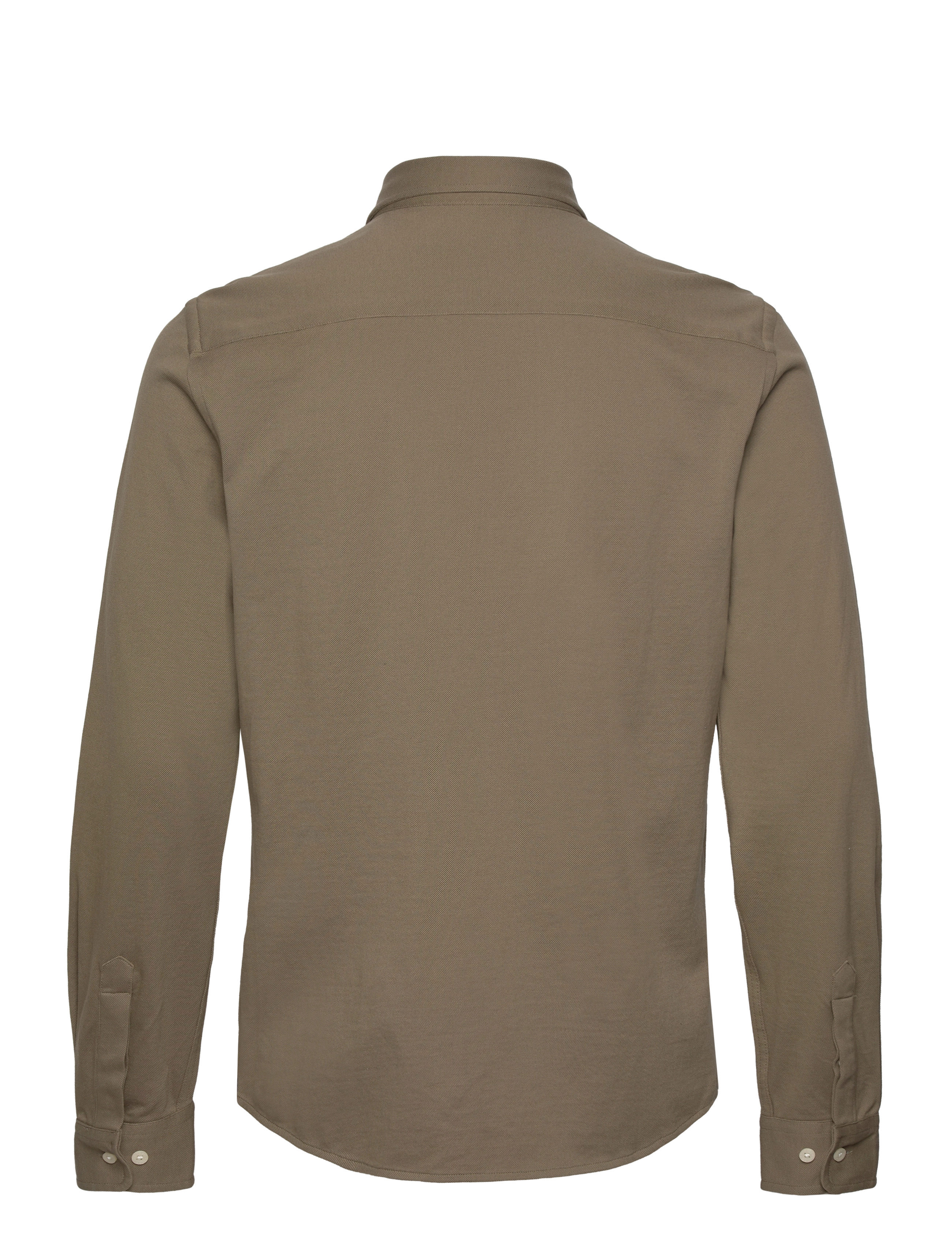 Morris - Eddie Pique Shirt - Slim Fit - oxford skjorter - olive - 1