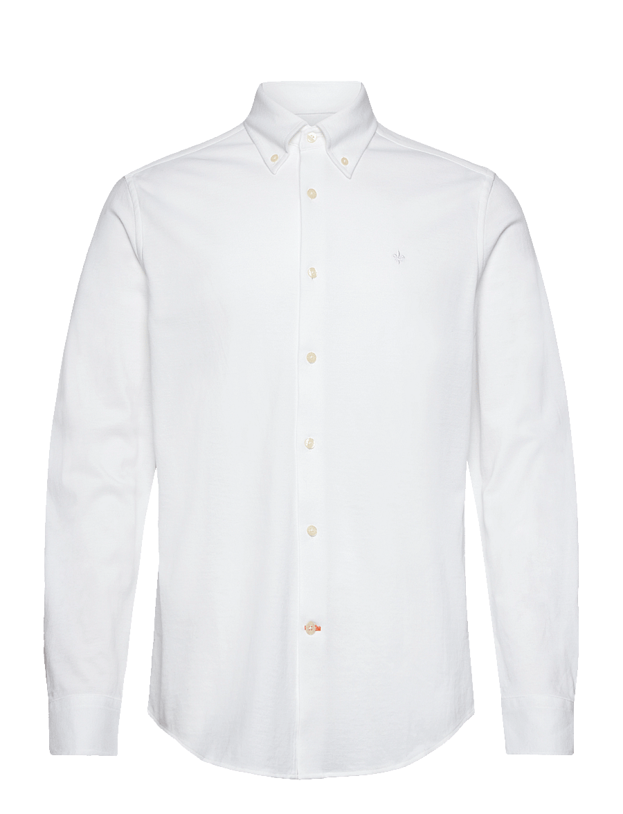 Morris - Eddie Pique Shirt - Slim Fit - oxford-hemden - white - 0