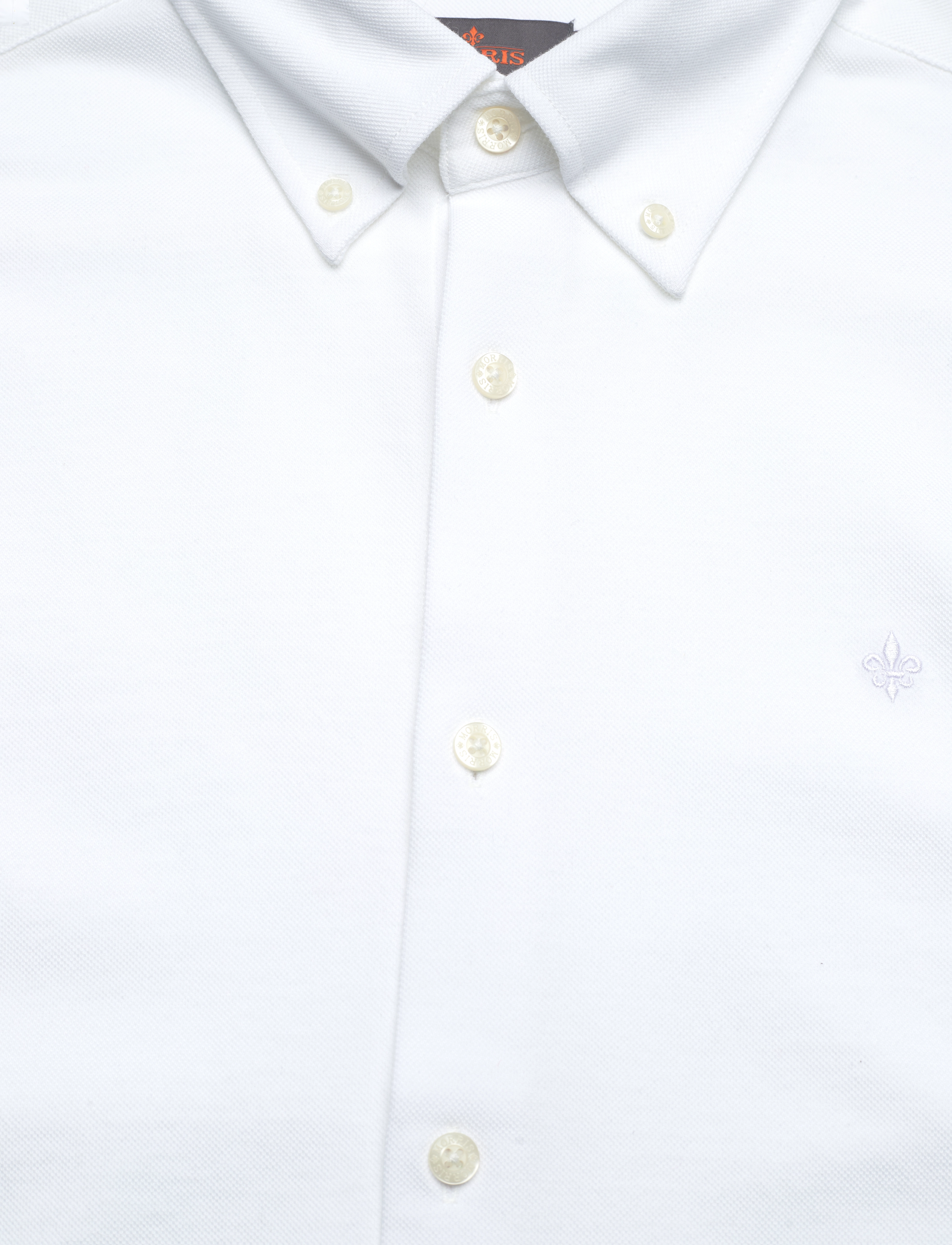 Morris - Eddie Pique Shirt - Slim Fit - oxford skjorter - white - 2