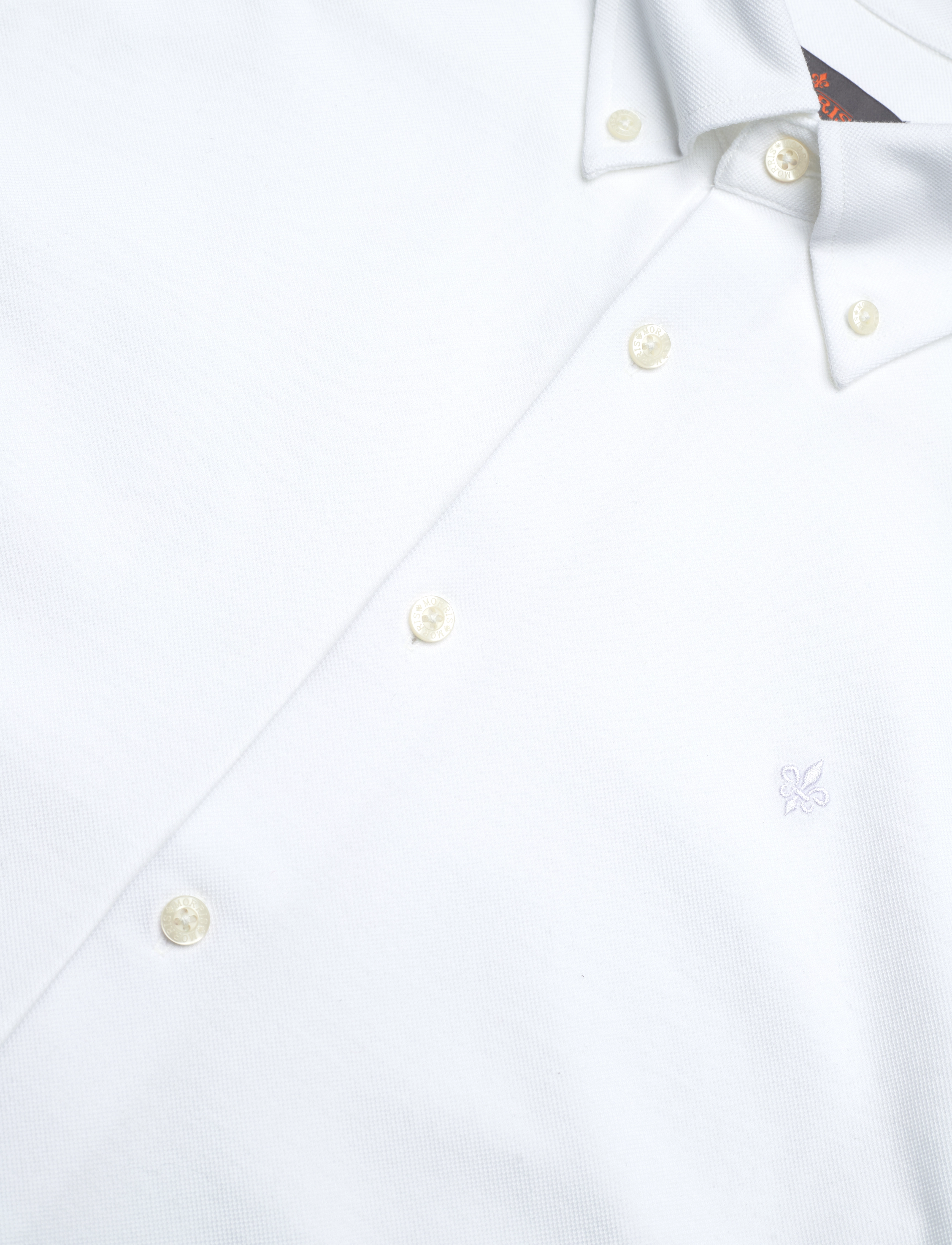 Morris - Eddie Pique Shirt - Slim Fit - oxford skjorter - white - 3