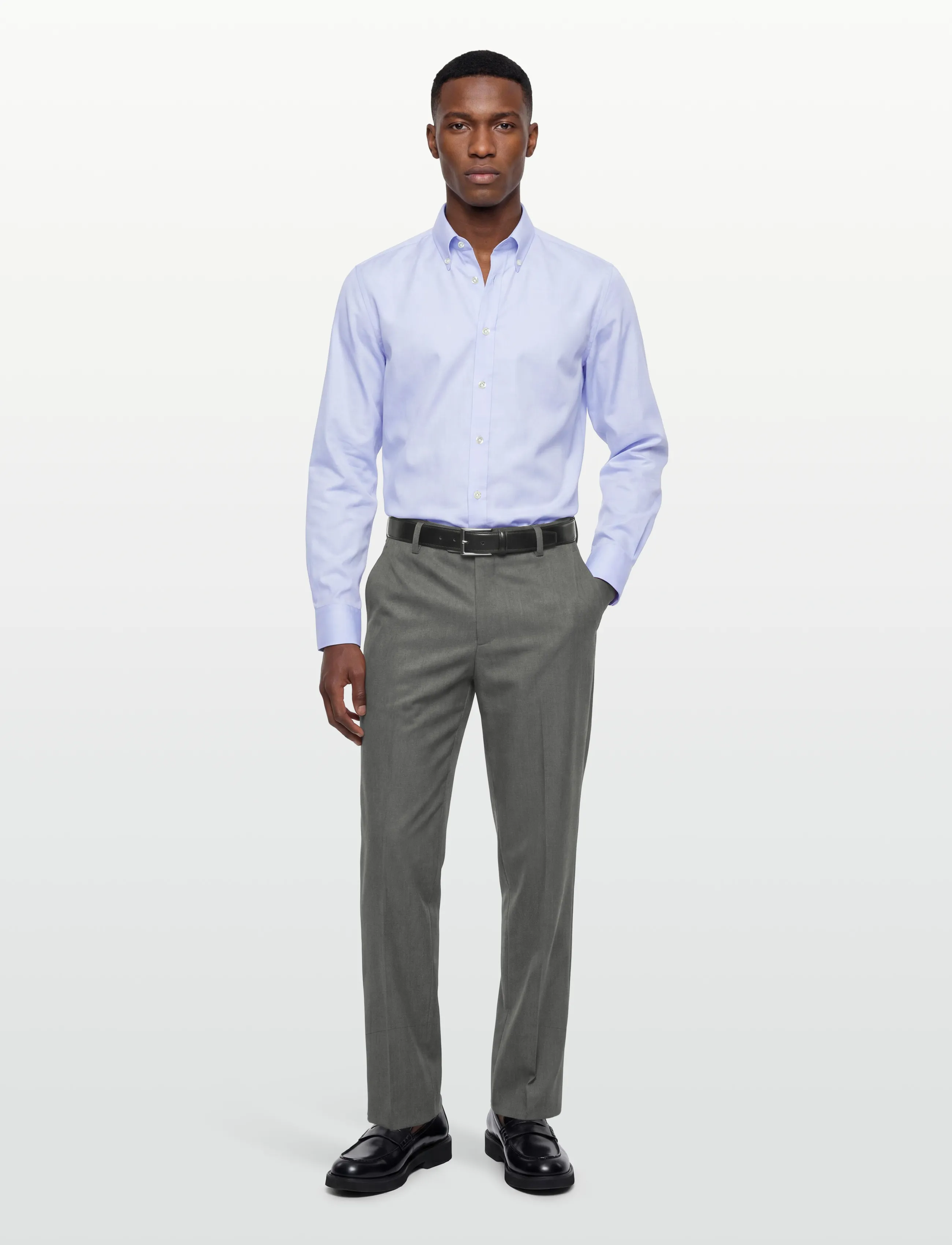 Morris - Heritage Button Down Shirt - Slim Fit - light blue - 0