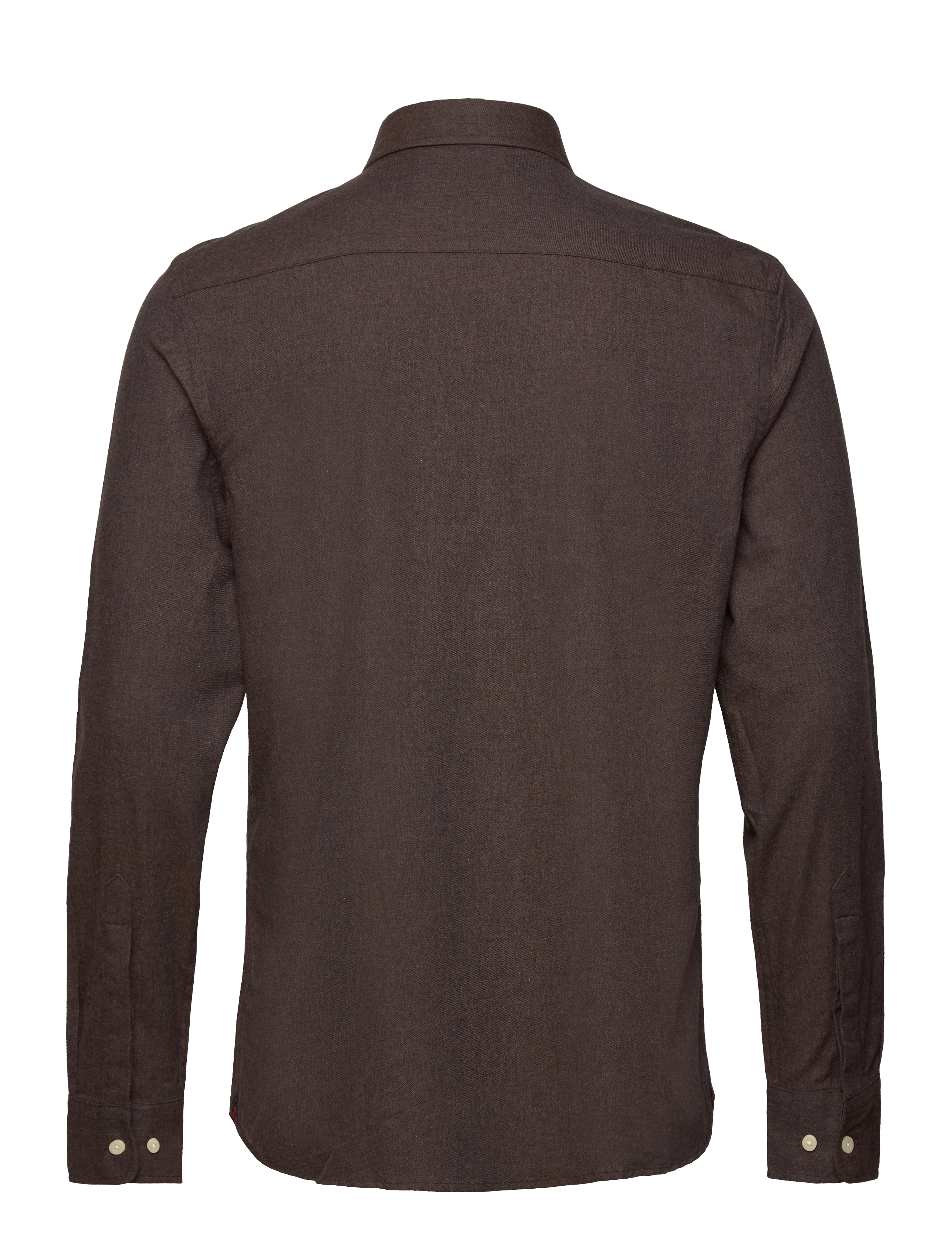 Morris - Watts Flannel Shirt-Slim Fit - oxford shirts - brown - 1