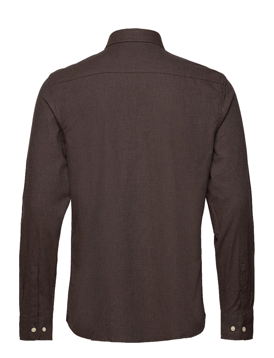 Morris - Watts Flannel Shirt-Slim Fit - oxford shirts - brown - 1
