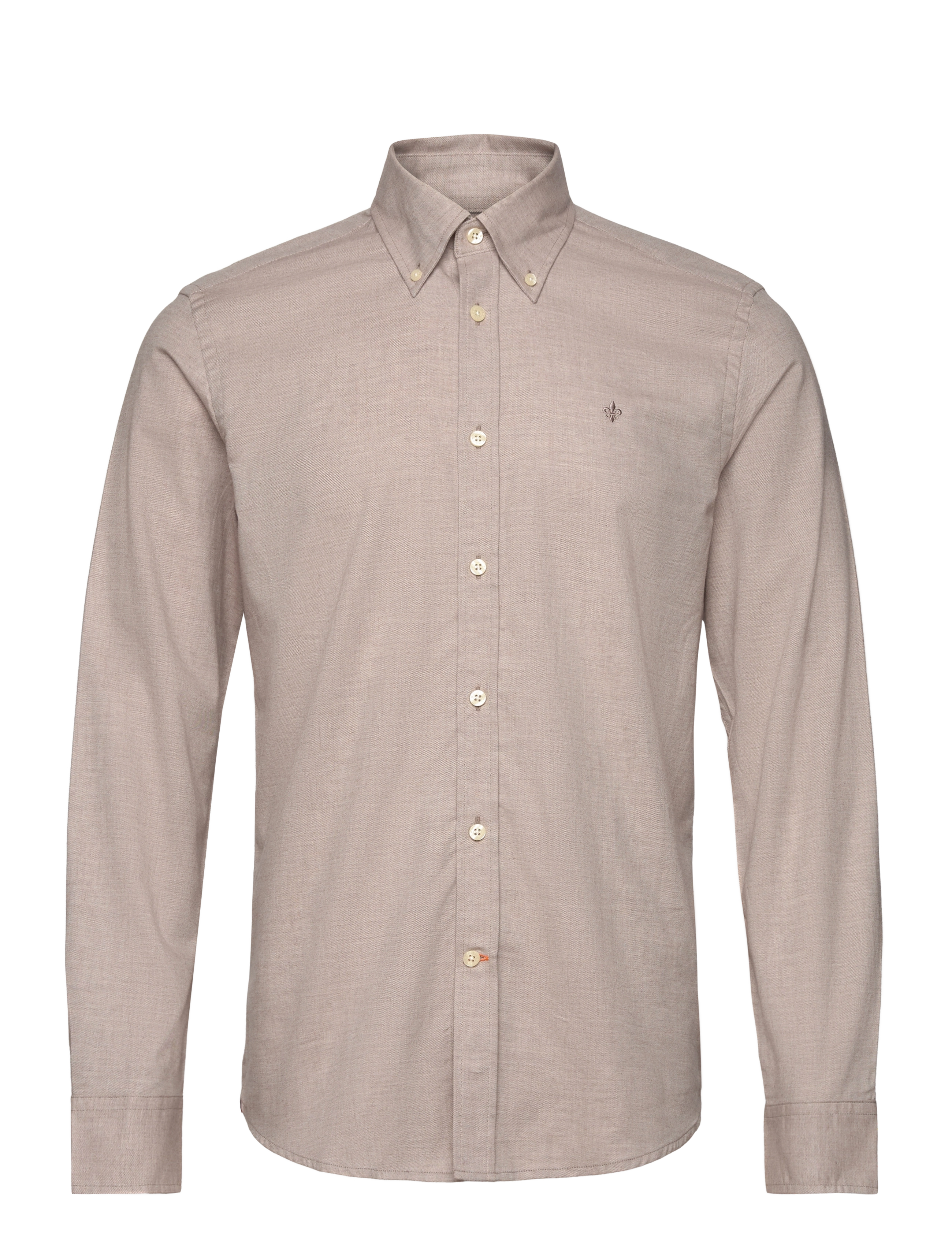 Morris Watts Flannel Shirt-Slim Fit - Deals - KHAKI / beige