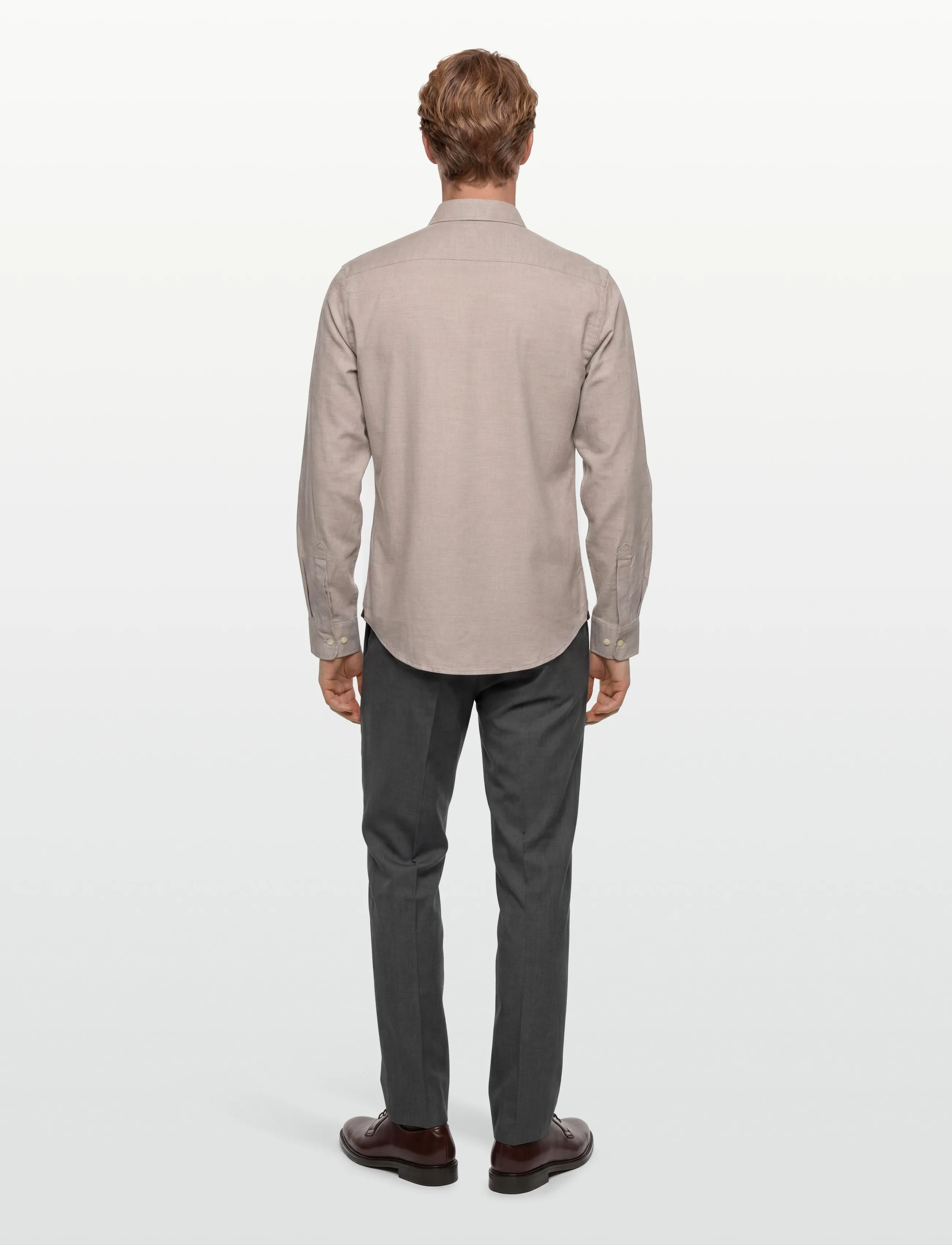 Morris - Watts Flannel Shirt-Slim Fit - mænd - khaki - 4