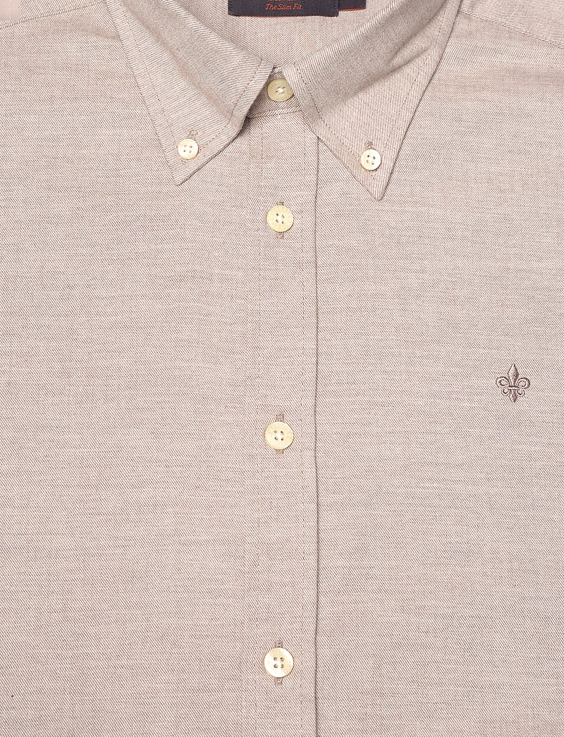 Morris - Watts Flannel Shirt-Slim Fit - oxford-hemden - khaki - 2