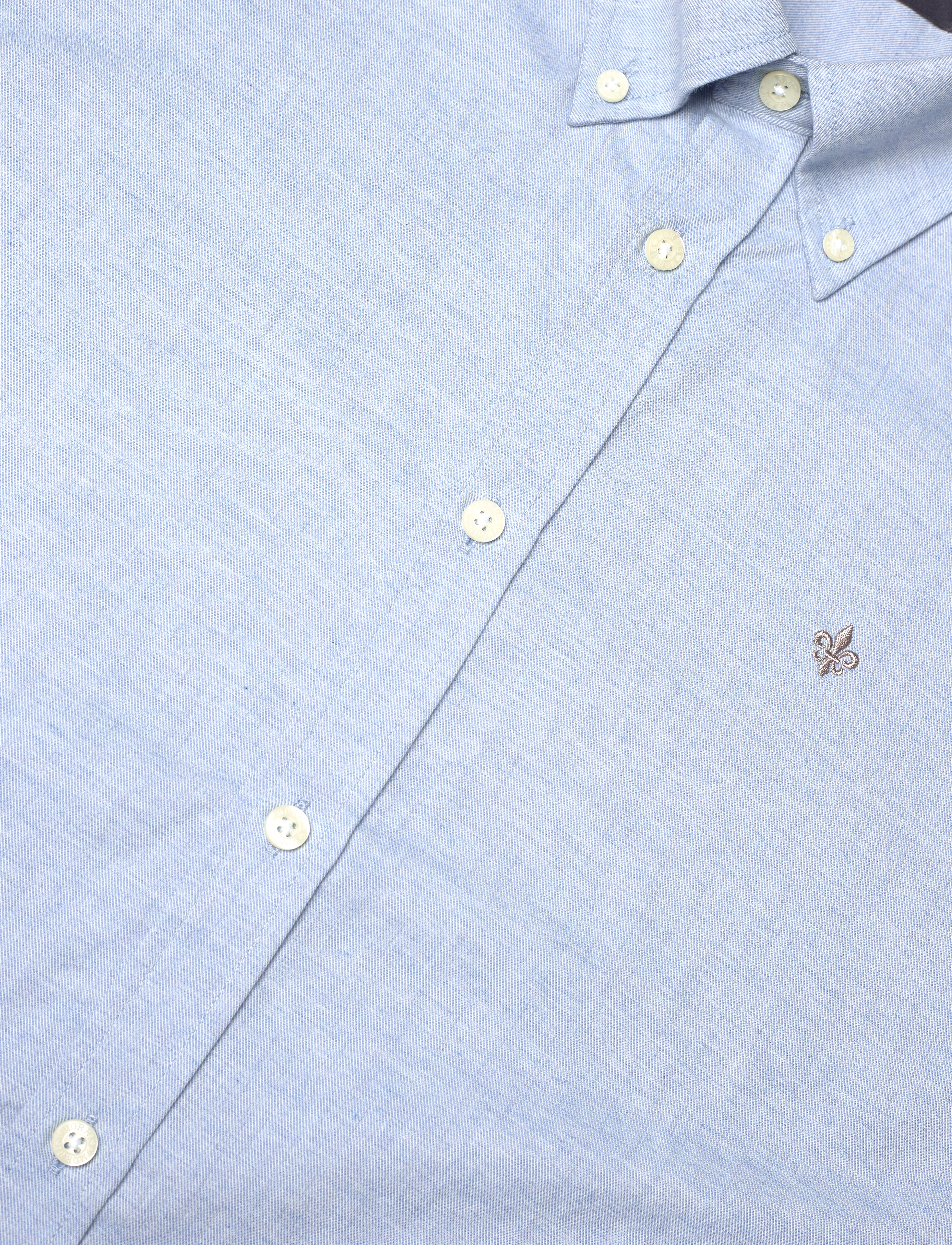 Morris - Watts Flannel Shirt-Slim Fit - oxford shirts - light blue - 3