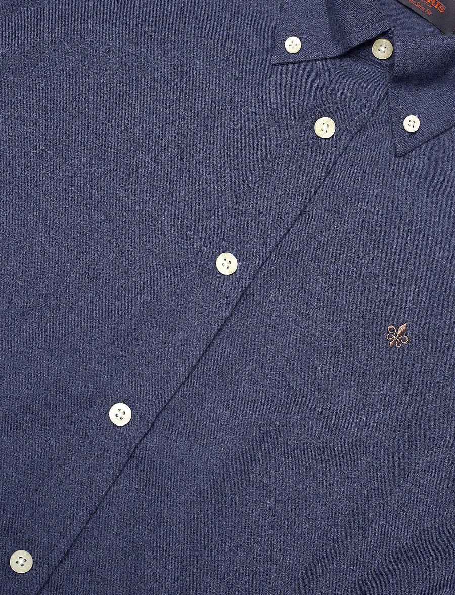 Morris - Watts Flannel Shirt-Slim Fit - oxford shirts - navy - 3