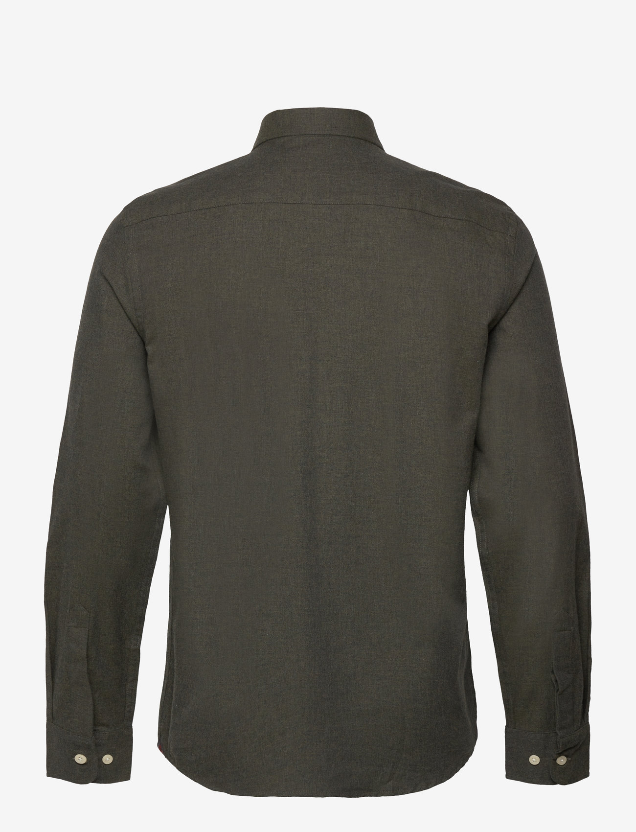 Morris - Watts Flannel Shirt-Slim Fit - oxford skjorter - olive - 1