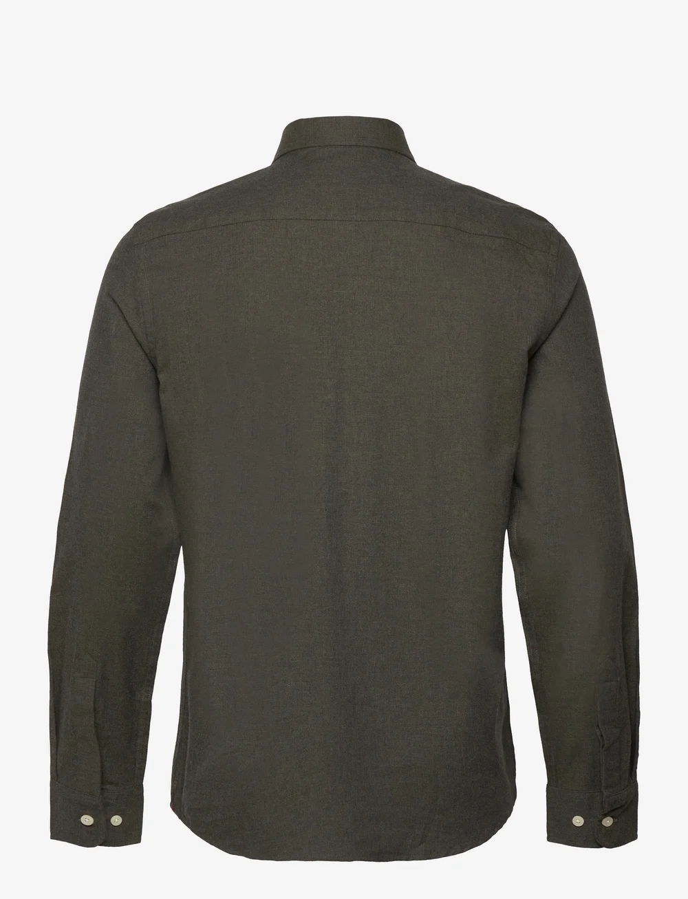 Morris - Watts Flannel Shirt-Slim Fit - oxford skjorter - olive - 1