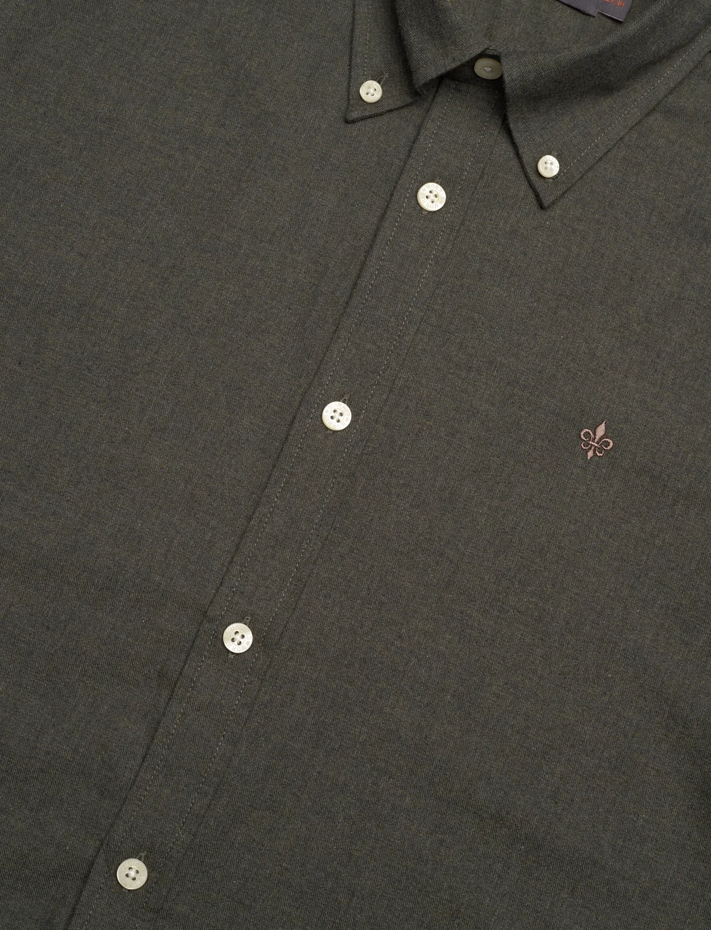 Morris - Watts Flannel Shirt-Slim Fit - oxford skjorter - olive - 3